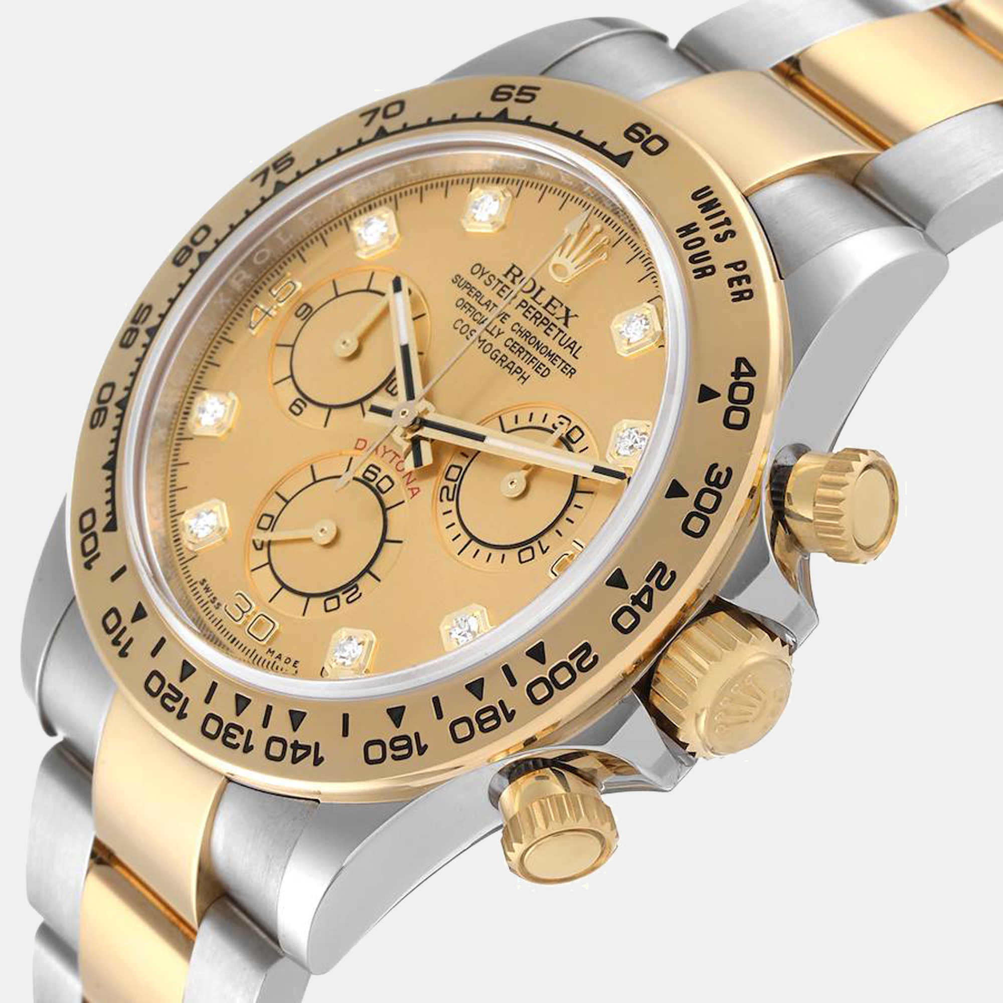 

Rolex Cosmograph Daytona Steel Yellow Gold Diamond Dial Watch 116503