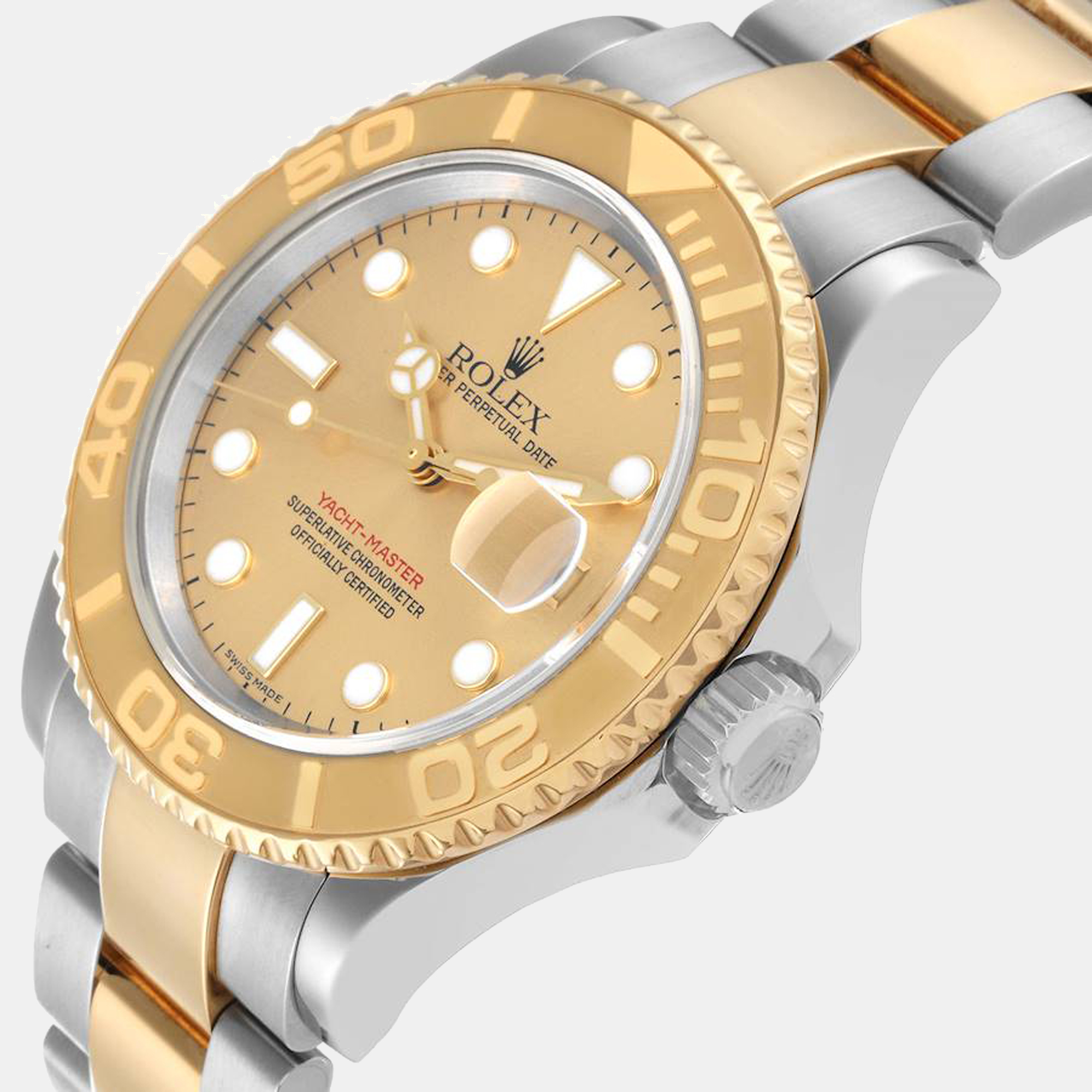 

Rolex Champagne 18K Yellow Gold And Stainless Steel Yacht-Master 16623 Men's Wristwatch 40 mm