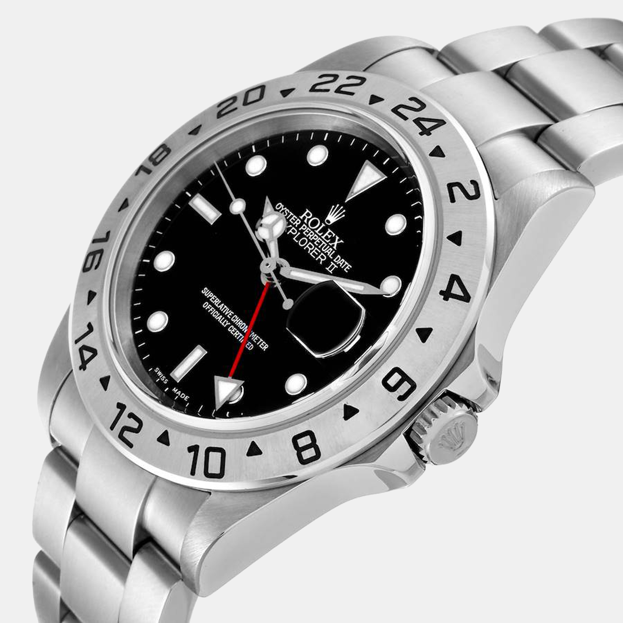 

Rolex Black Stainless Steel Explorer II 16570 Men's Wristwatch 40 mm