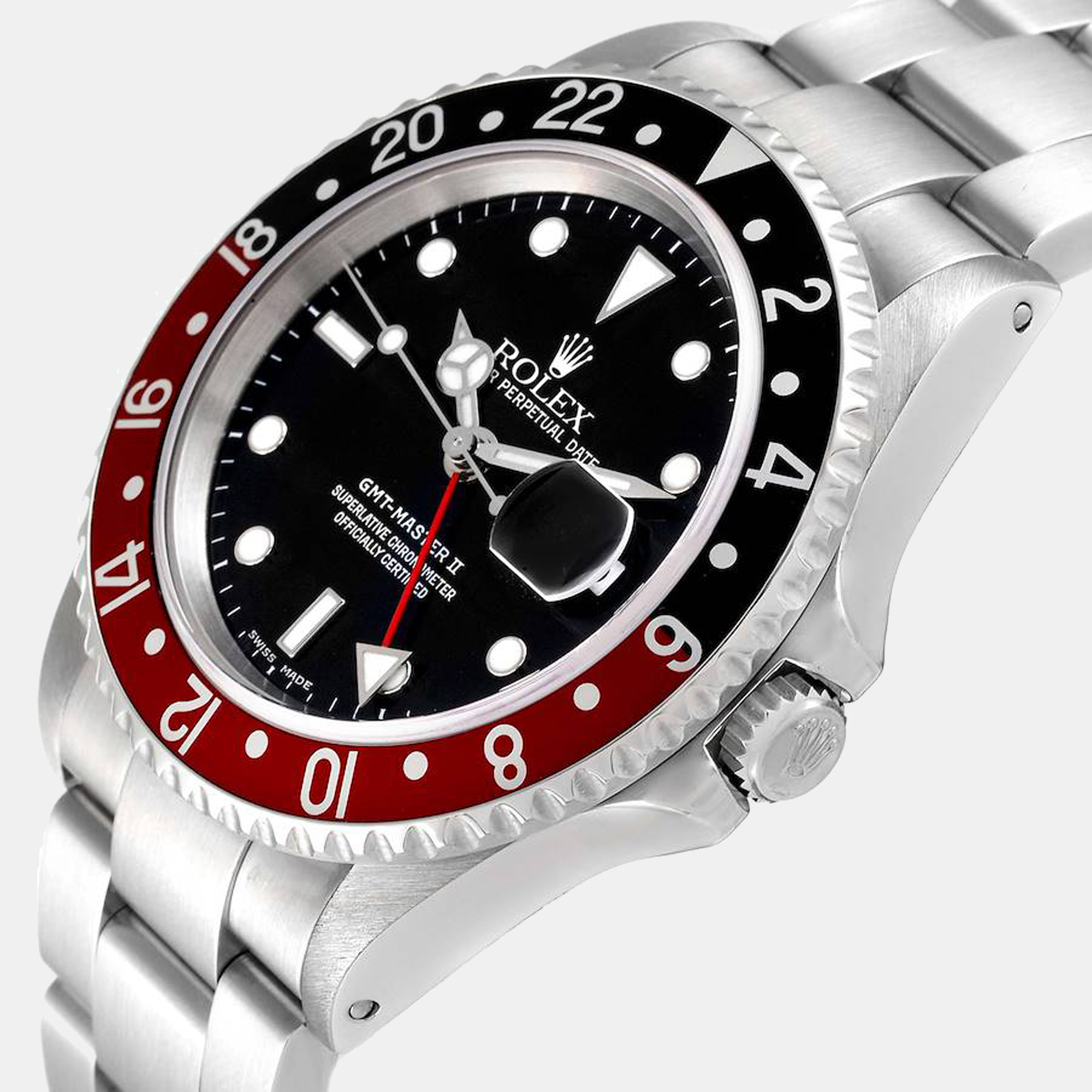 

Rolex Black Stainless Steel GMT-Master II 16710 Men's Wristwatch 40 mm