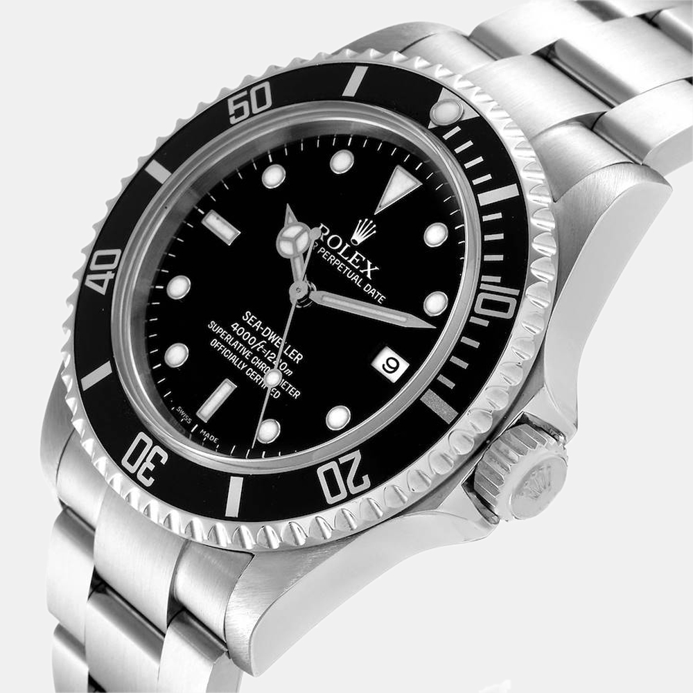 

Rolex Black Stainless Steel Sea-Dweller 16600 Men's Wristwatch 40 mm