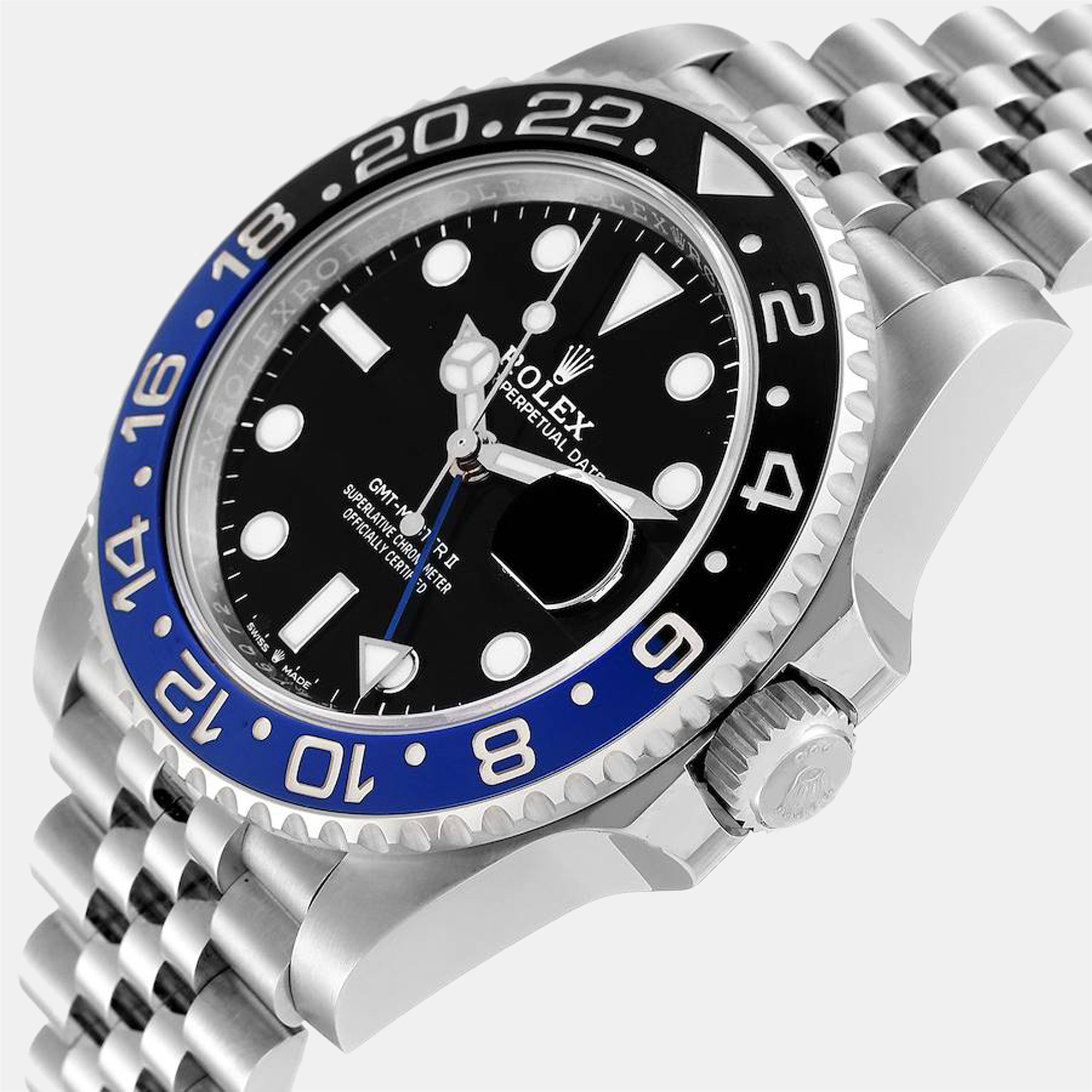 

Rolex Black Stainless Steel GMT-Master II Batman 126710 Men's Wristwatch 40 mm