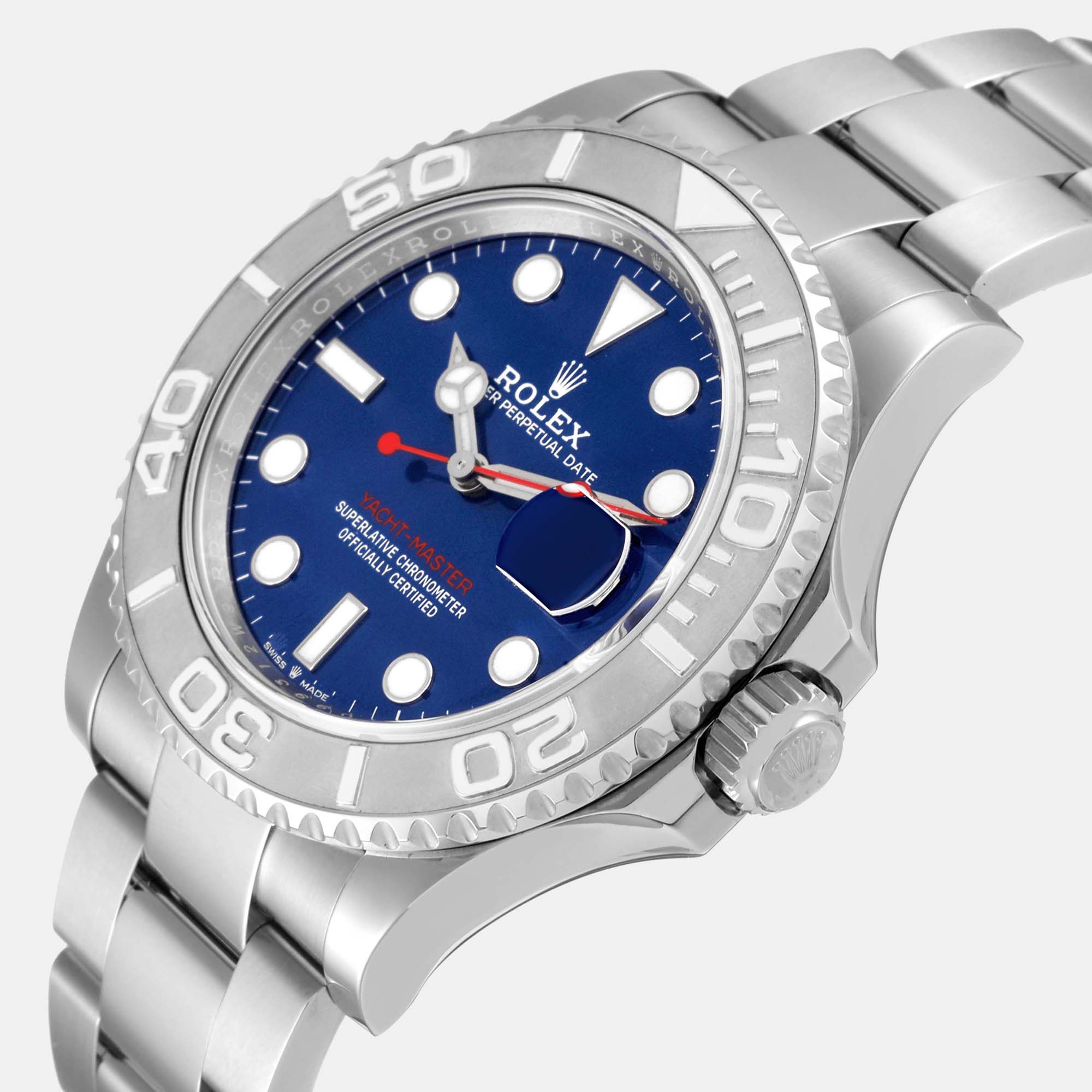 

Rolex Blue Stainless Steel Yacht-Master 126622 Men's Wristwatch 40 mm