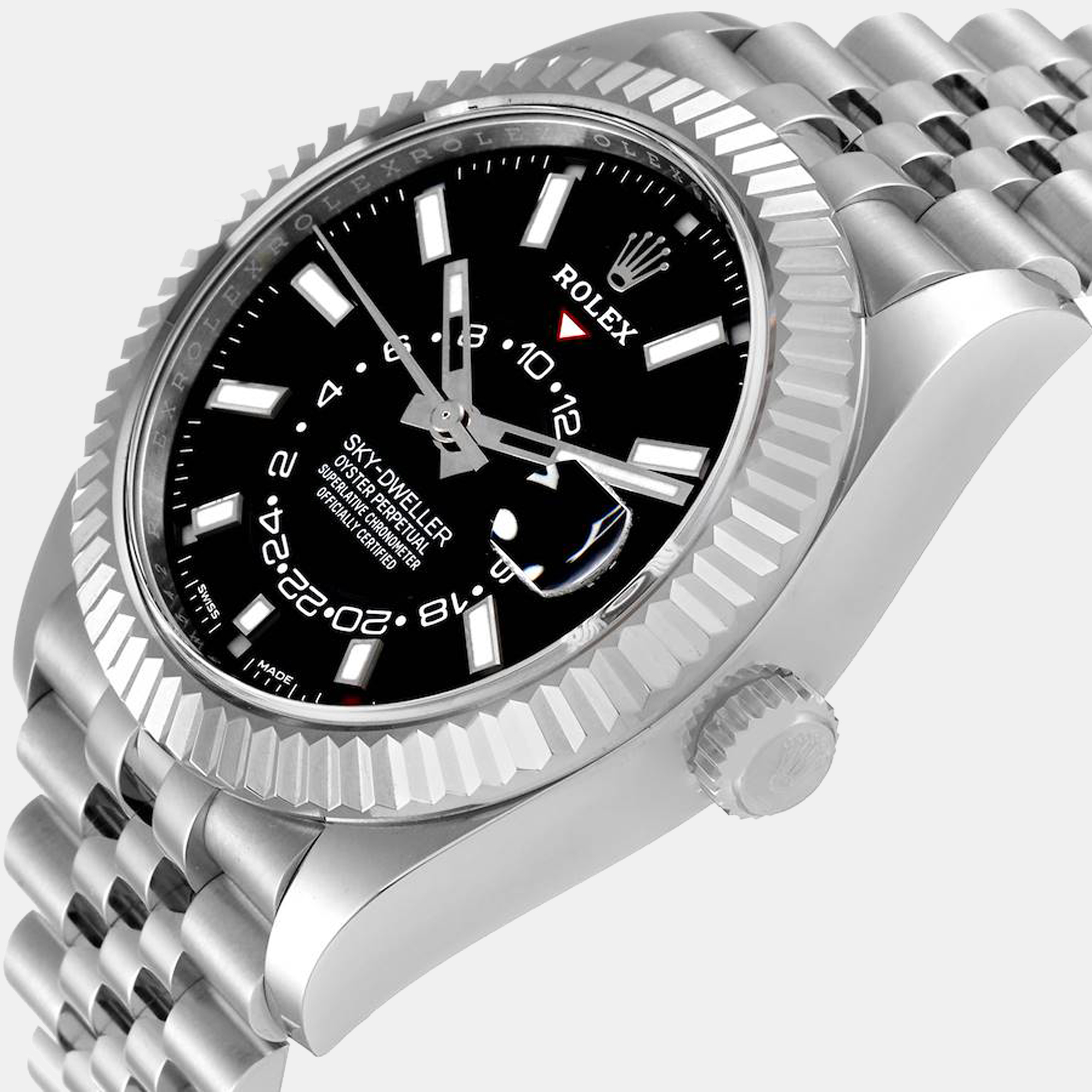 

Rolex Sky-Dweller Steel White Gold Black Dial Men's Watch 326934