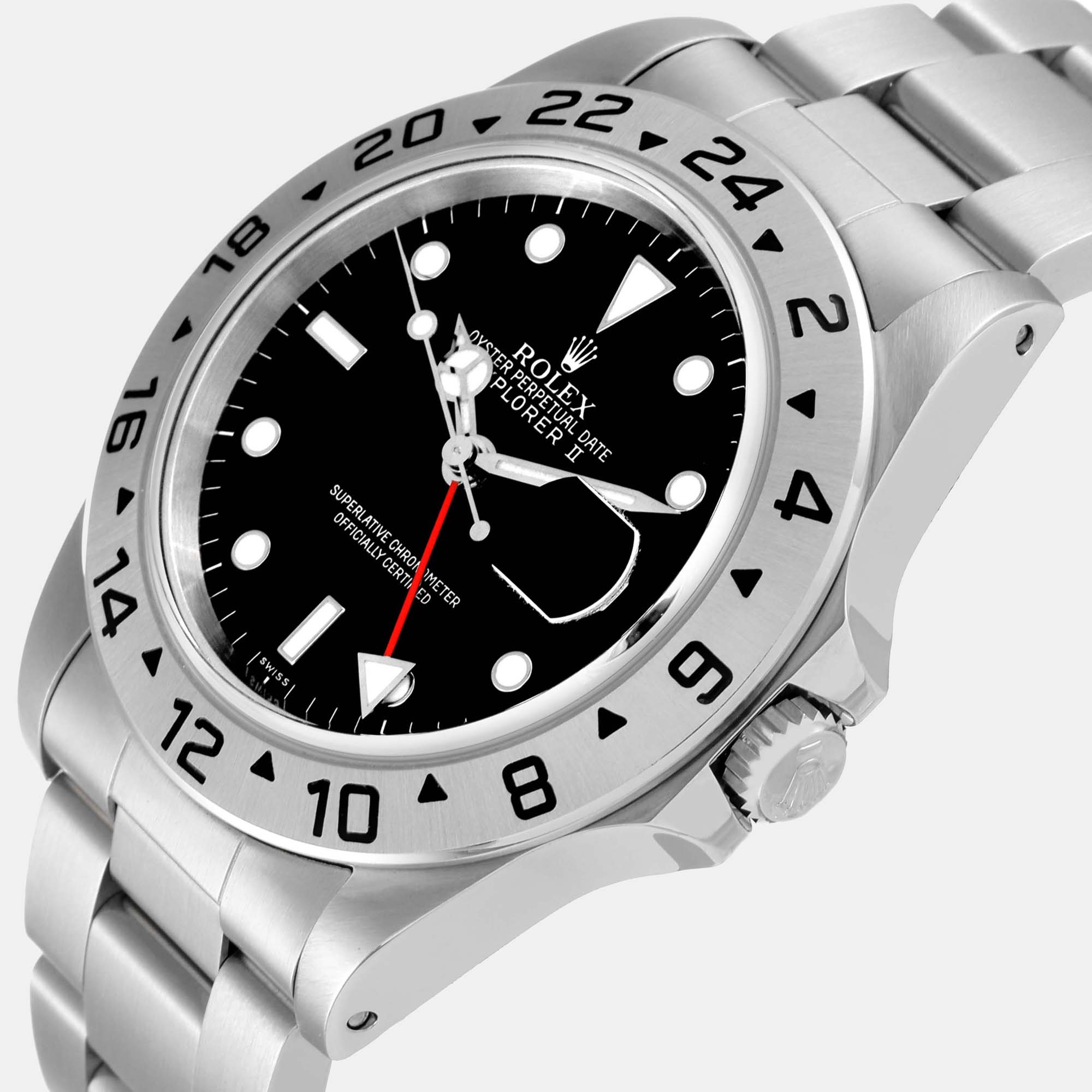 

Rolex Black Stainless Steel Explorer II 16570 Men's Wristwatch 40 mm