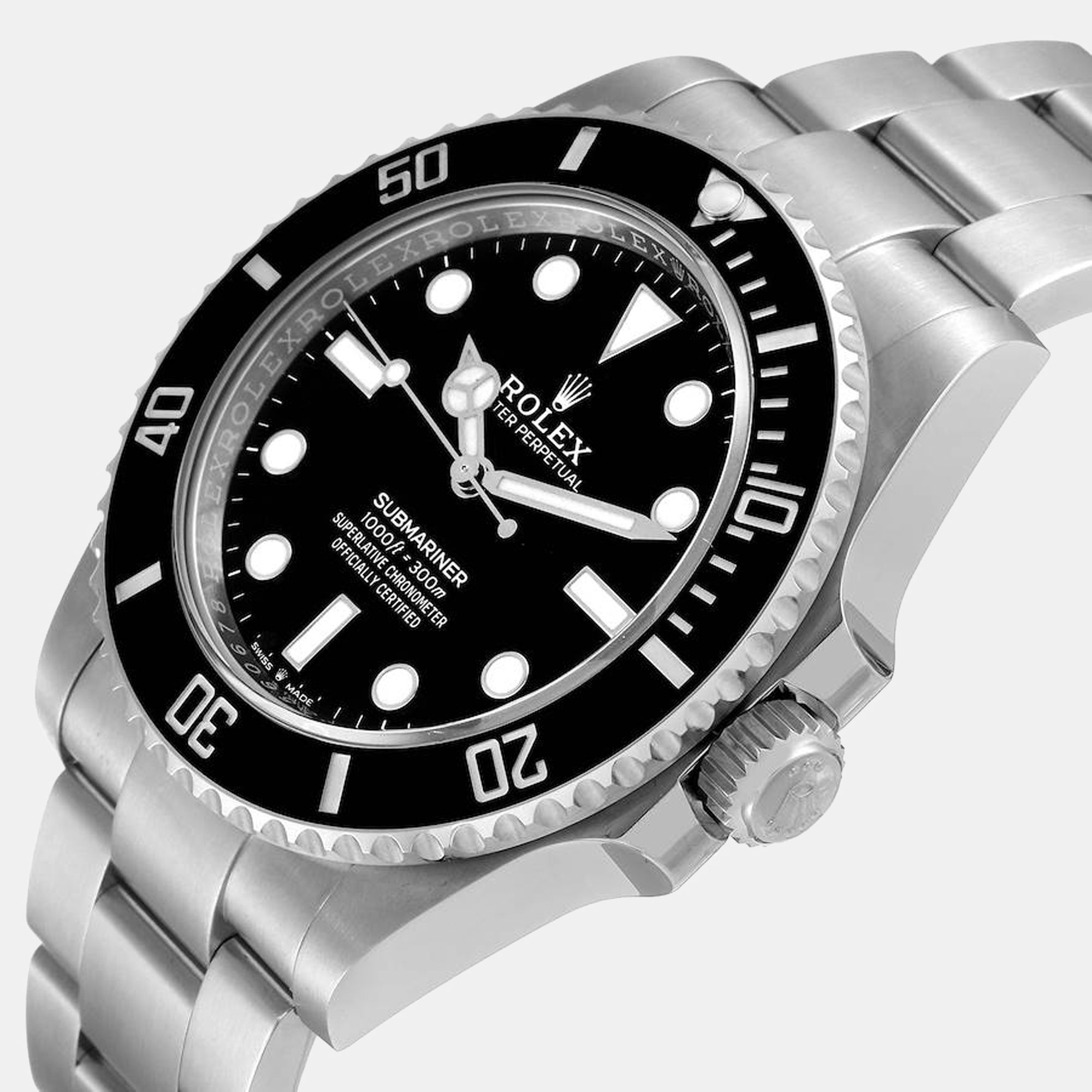 

Rolex Black Stainless Steel Submariner 124060 Men's Wristwatch 41 mm