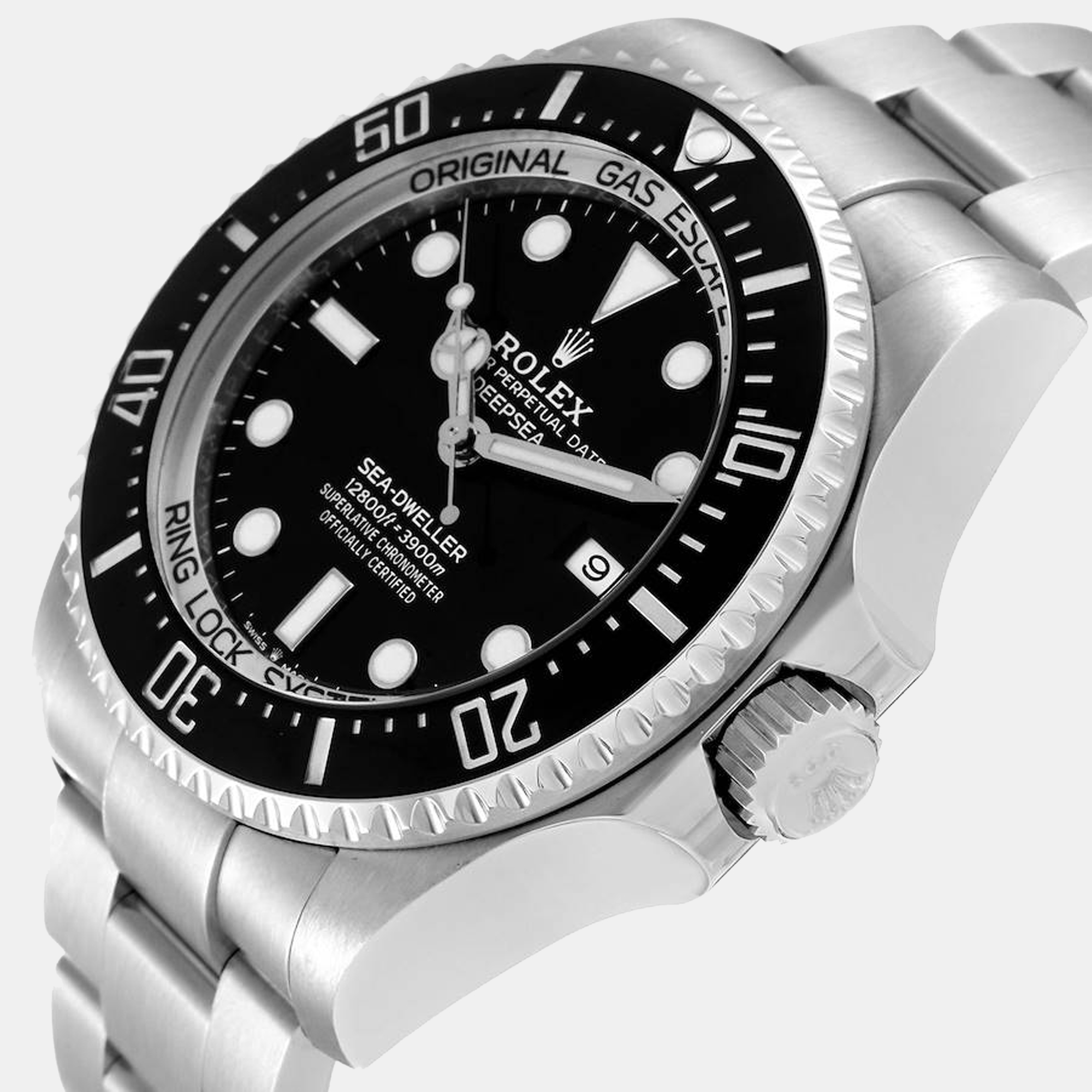 

Rolex Black Stainless Steel Sea-Dweller 126660 Men's Wristwatch 44 mm