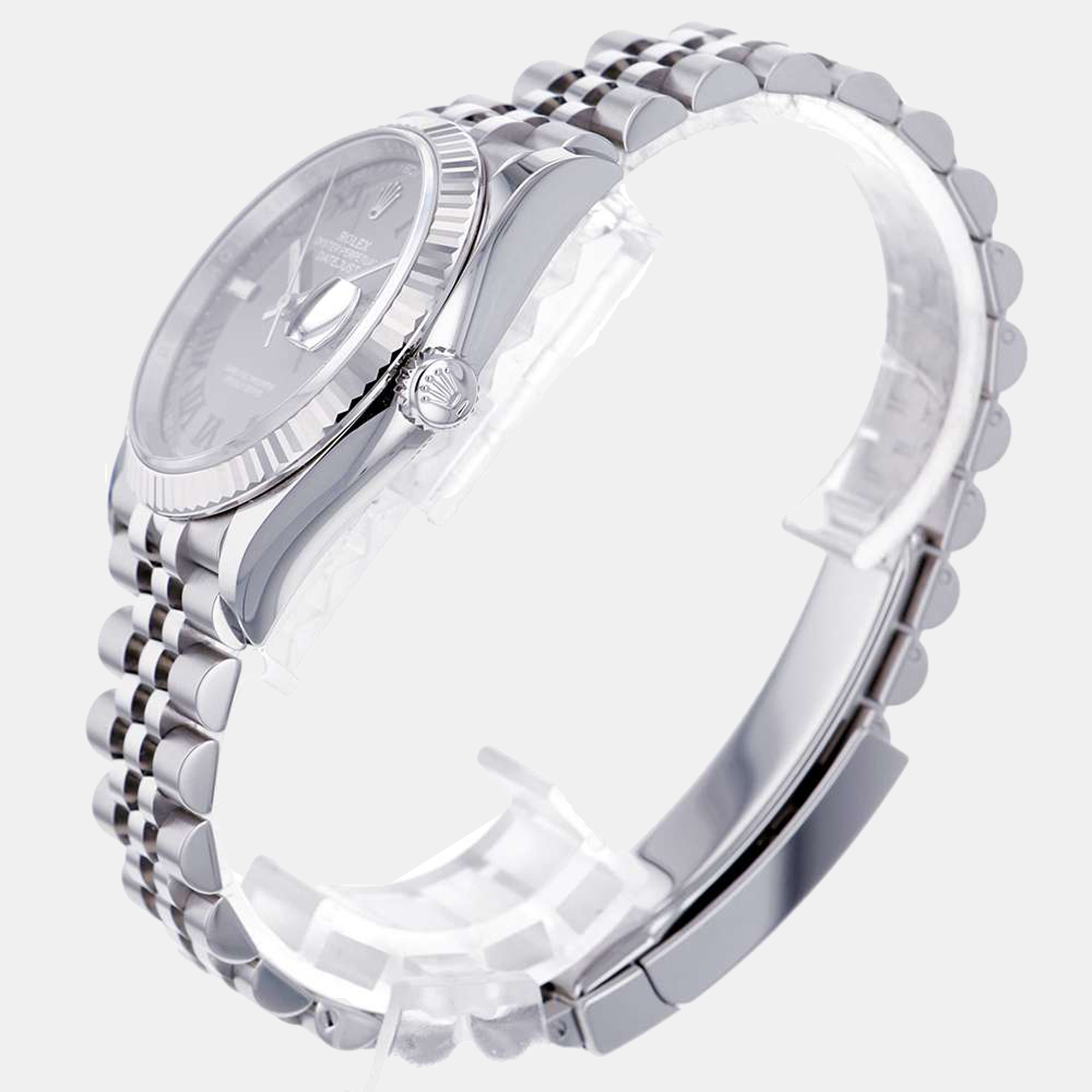 

Rolex Grey 18K White Gold And Stainless Steel Datejust 126234 Men's Wristwatch 36 mm