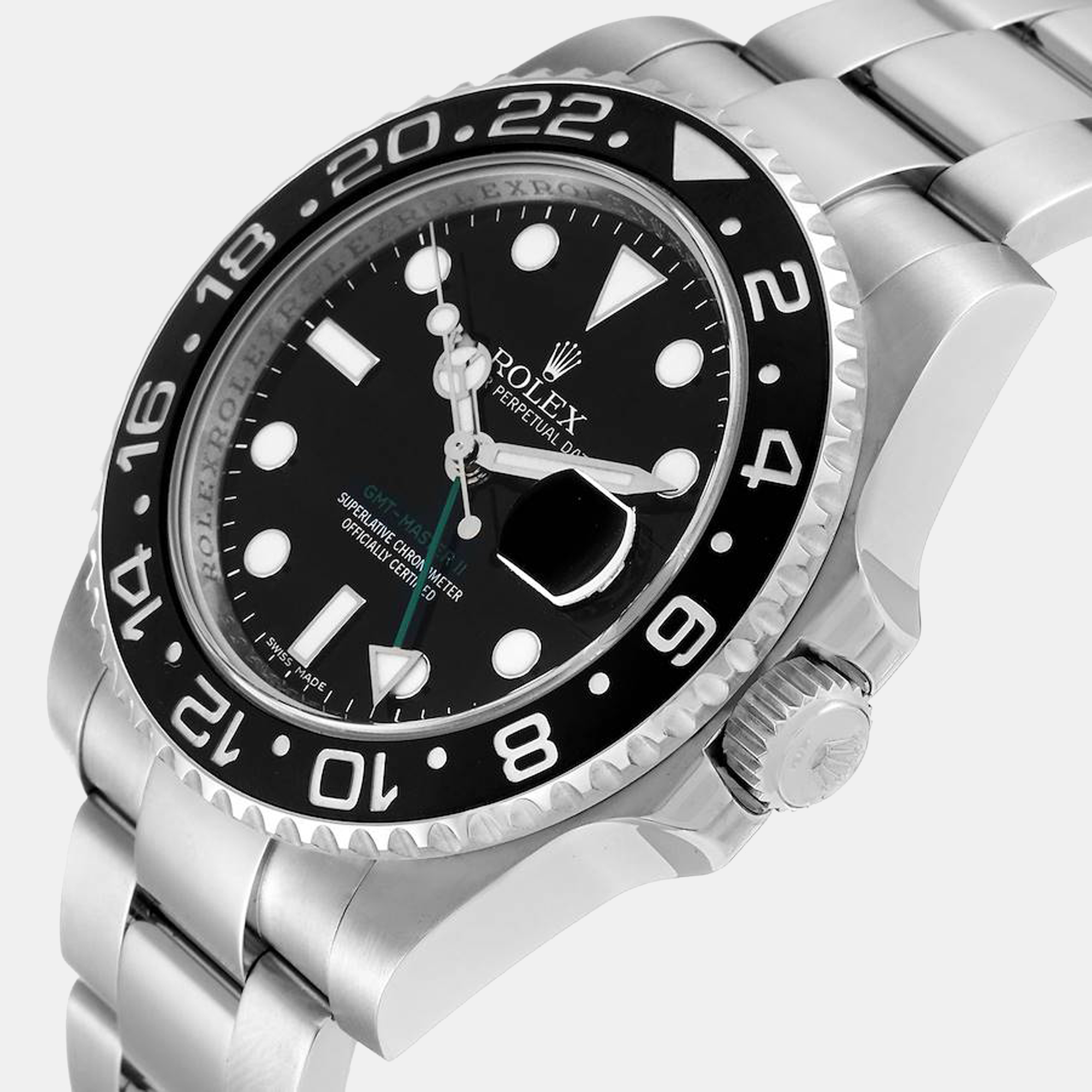 

Rolex Black Stainless Steel GMT-Master II 116710 Men's Wristwatch 40 mm