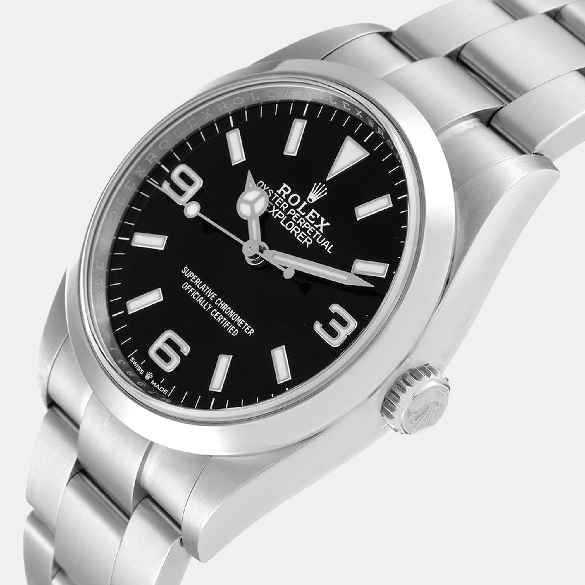 

Rolex Black Stainless Steel Explorer 124270 Men's Wristwatch 36 mm