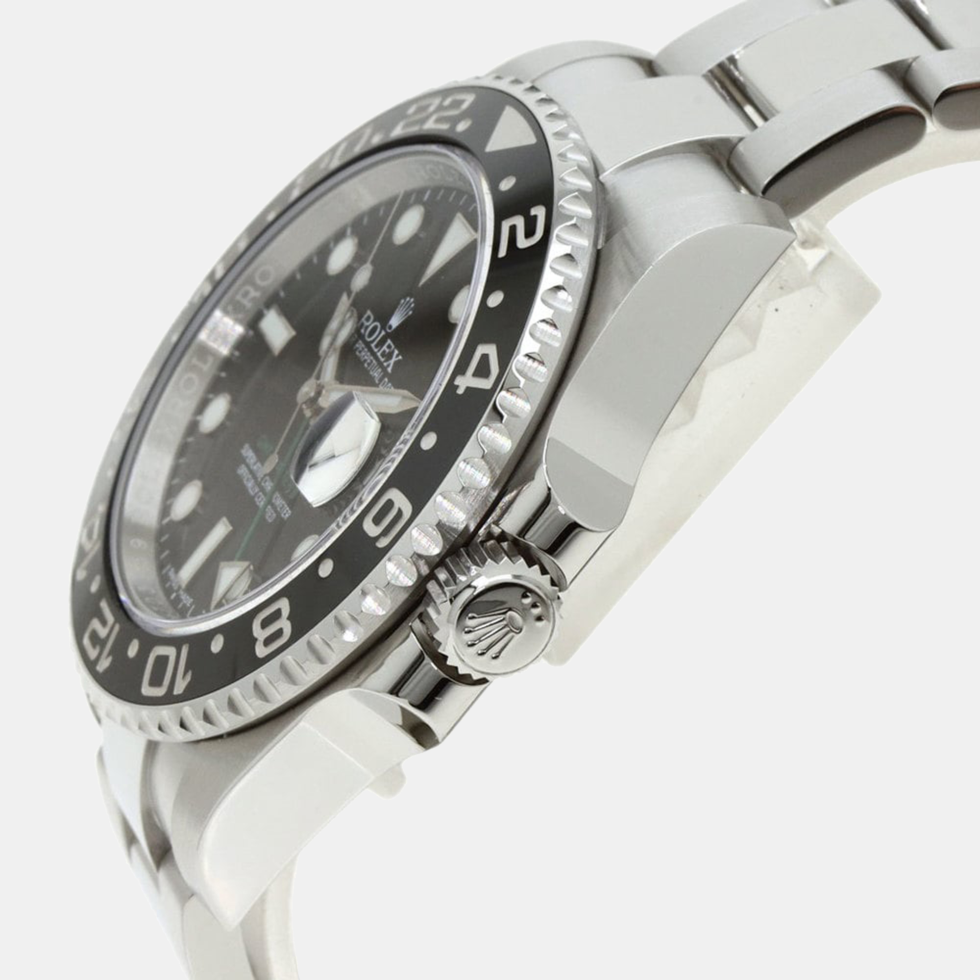 

Rolex Black Stainless Steel GMT-Master II 116710LN Men's Wristwatch 40 mm