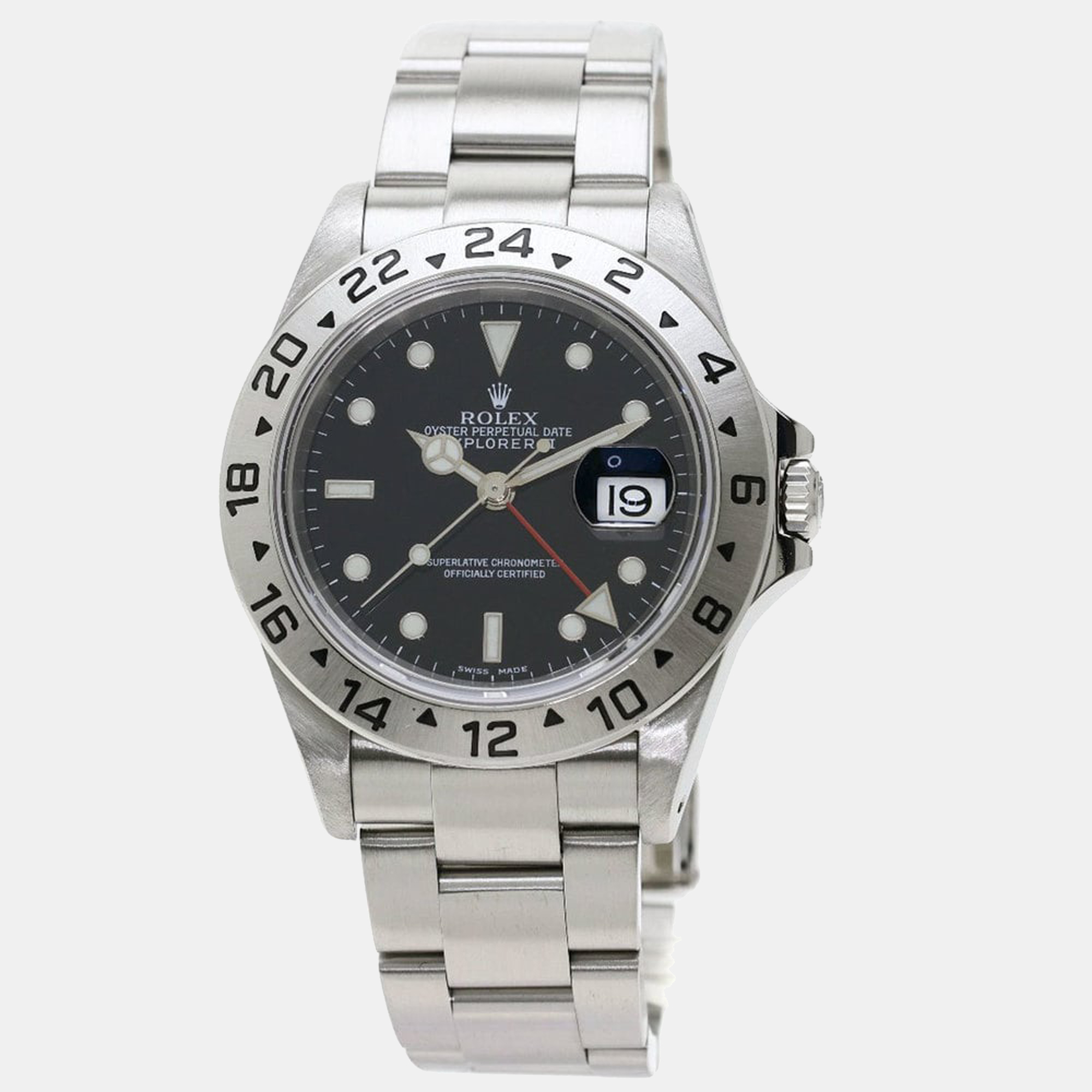 Pre-owned Rolex Black Stainless Steel Explorer 16570 Men's Wristwatch 40 Mm