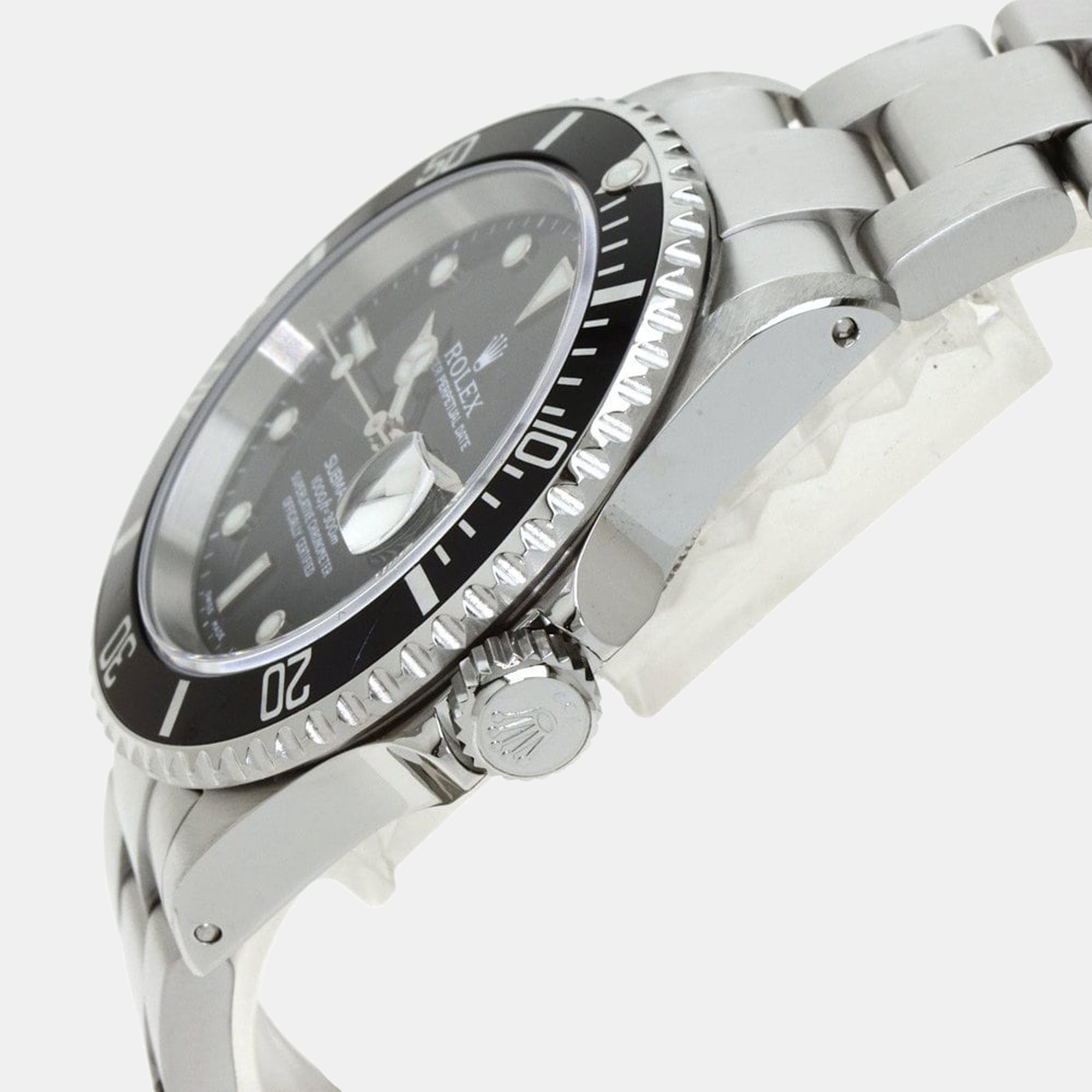 

Rolex Black Stainless Steel Submariner 16610 Men's Wristwatch 40 mm