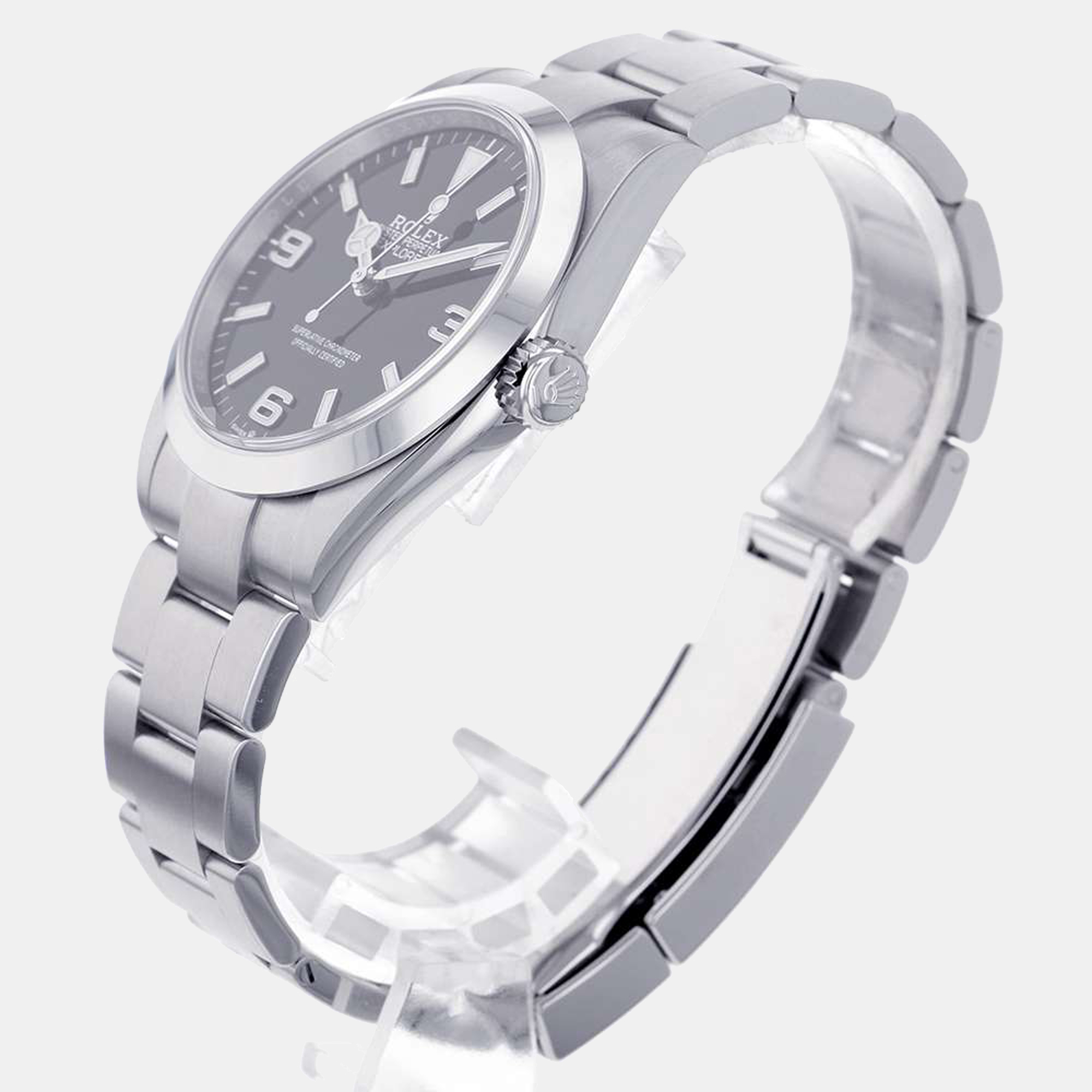 

Rolex Black Stainless Steel Explorer 224270 Men's Wristwatch 40 mm