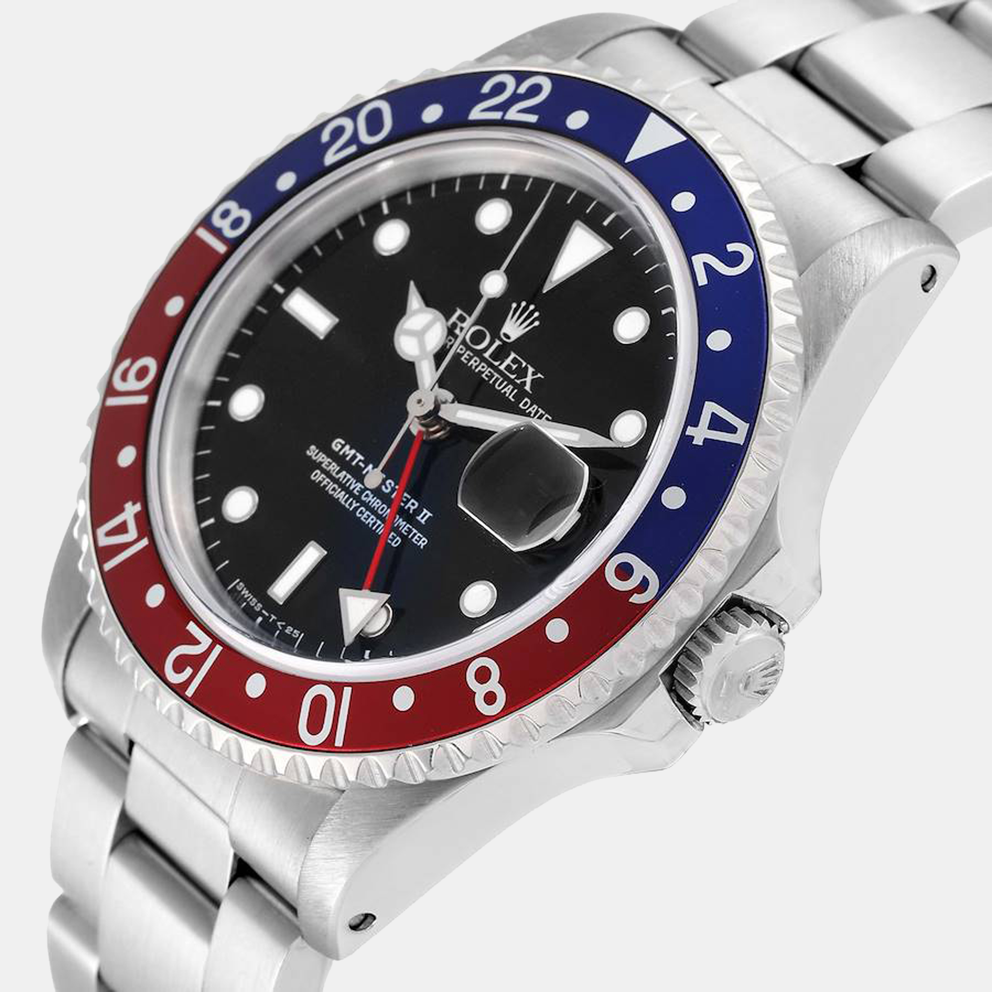 

Rolex Black Stainless Steel GMT-Master II 16710 Men's Wristwatch 40 mm