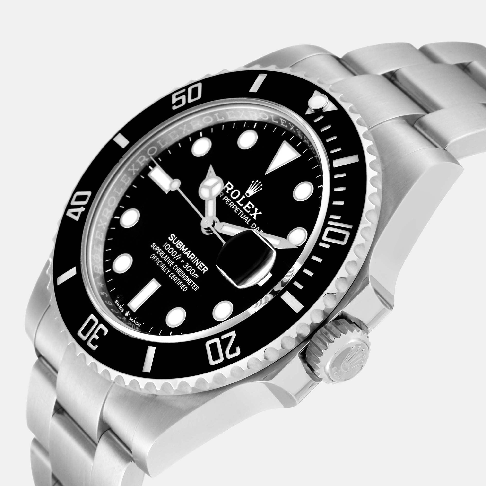 

Rolex Black Stainless Steel Submariner 126610 Men's Wristwatch 41 mm