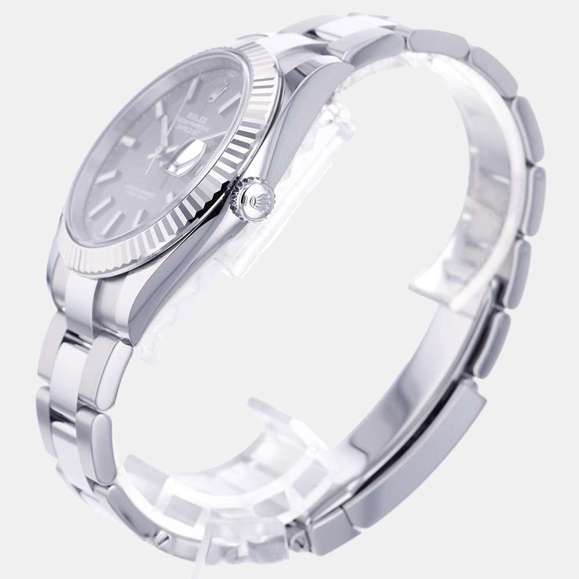 

Rolex Grey 18k White Gold And Stainless Steel Datejust 126334 Men's Wristwatch 41 mm