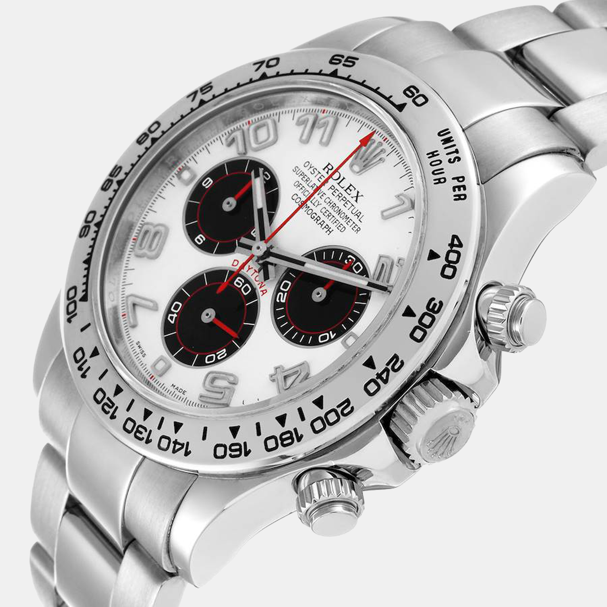 

Rolex Daytona White Gold Silver Racing Dial Men's Watch 116509