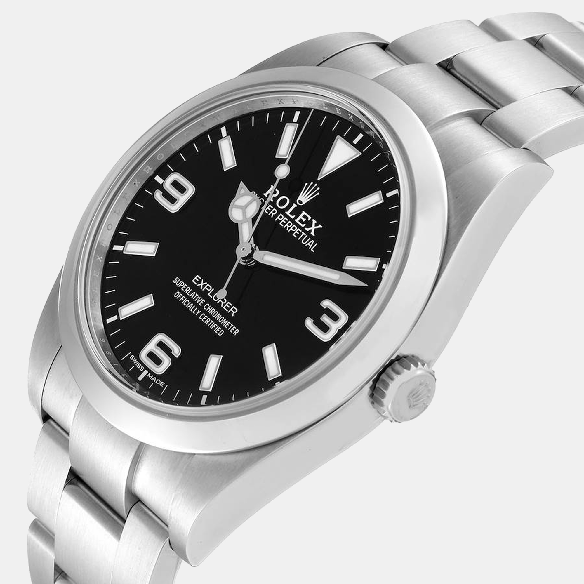 

Rolex Explorer I  Black Dial Steel Men's Watch 214270