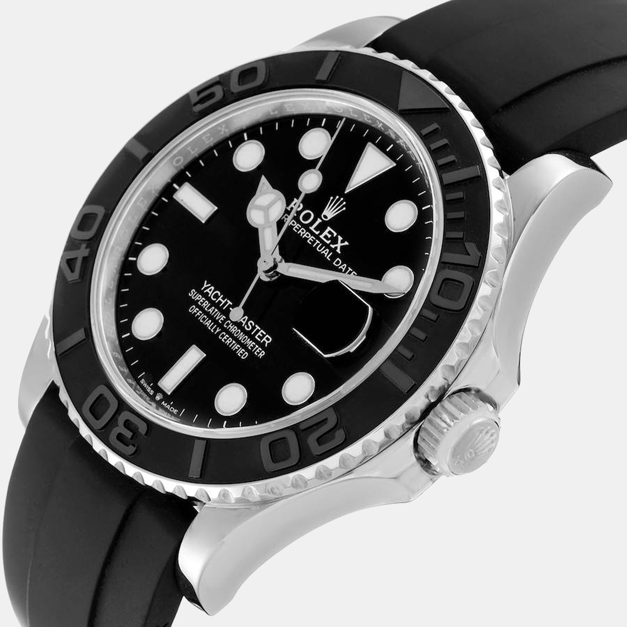 

Rolex Yachtmaster White Gold Oysterflex Bracelet Men's Watch 226659