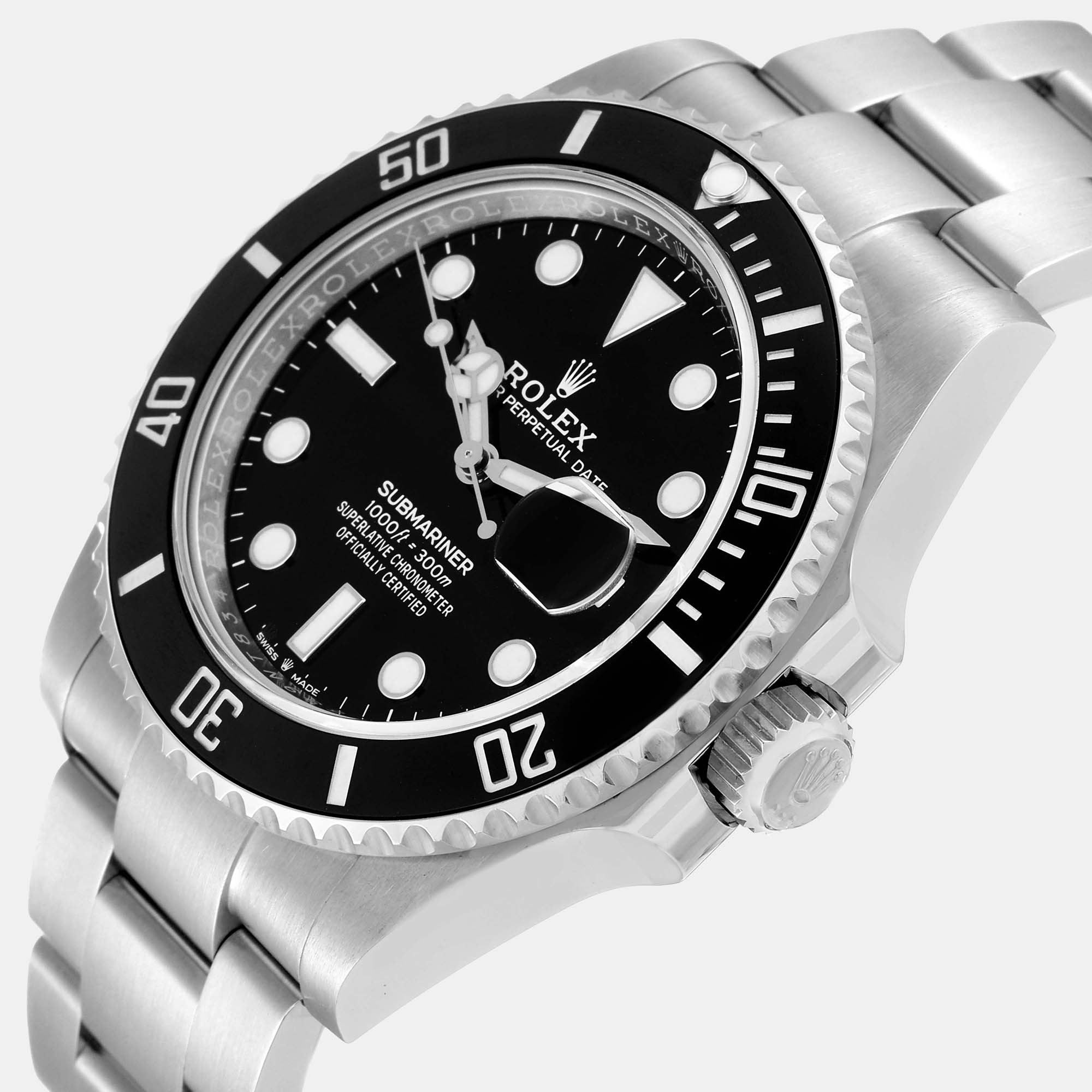 

Rolex Black Stainless Steel Submariner 126610 Men's Wristwatch 41 mm