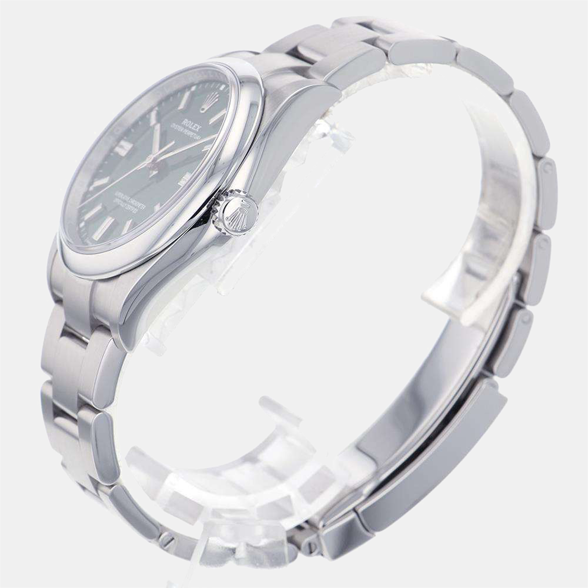 

Rolex Green Stainless Steel Oyster Perpetual 126000 Men's Wristwatch 36 mm