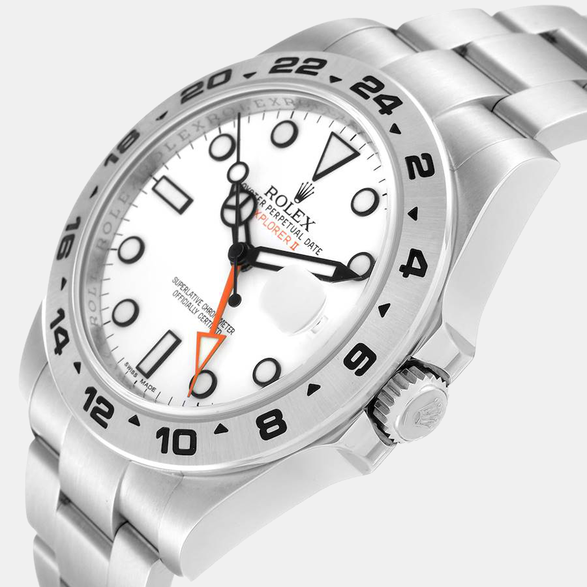 

Rolex Explorer II 42 White Dial Orange Hand Steel Men's Watch 216570