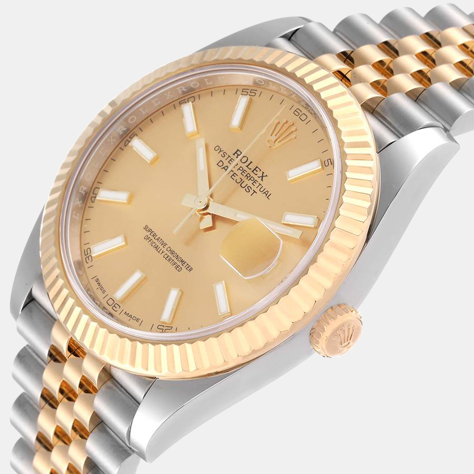 

Rolex Datejust 41 Steel Yellow Gold Champagne Dial Men's Watch 126333