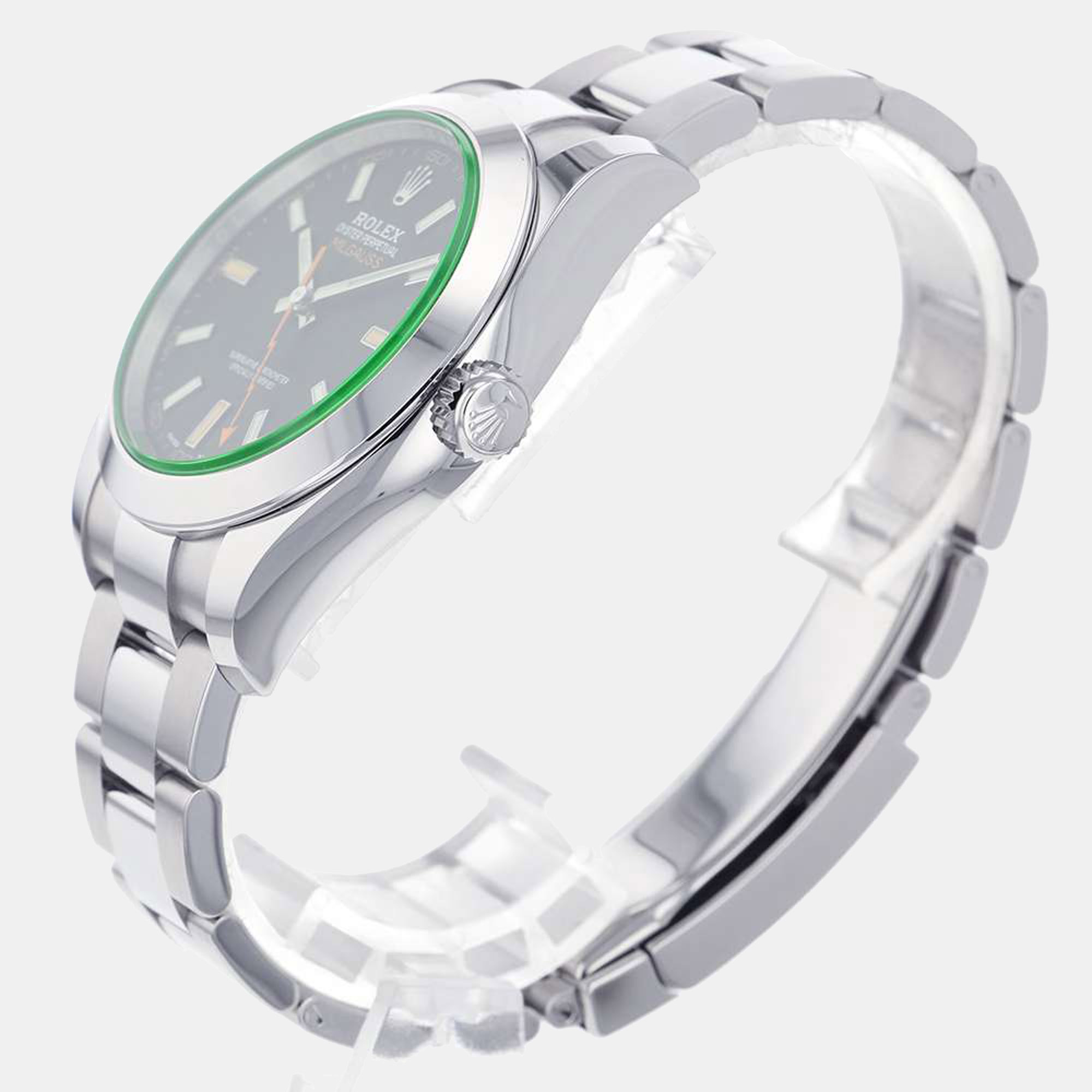 

Rolex Black Stainless Steel Milgauss 116400GV Men's Wristwatch 40 mm