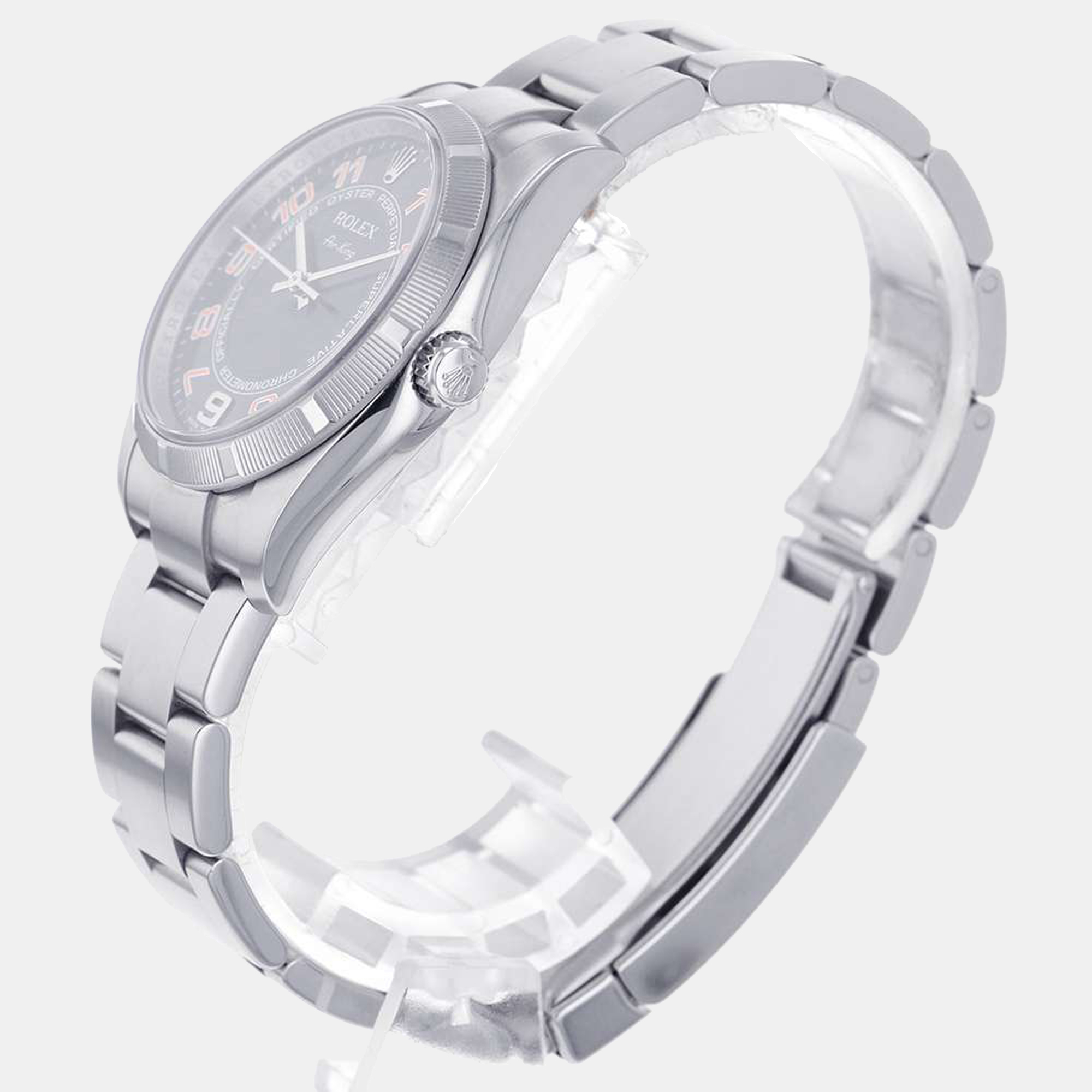 

Rolex Blue Stainless Steel Air-King 114210 Men's Wristwatch 34 mm