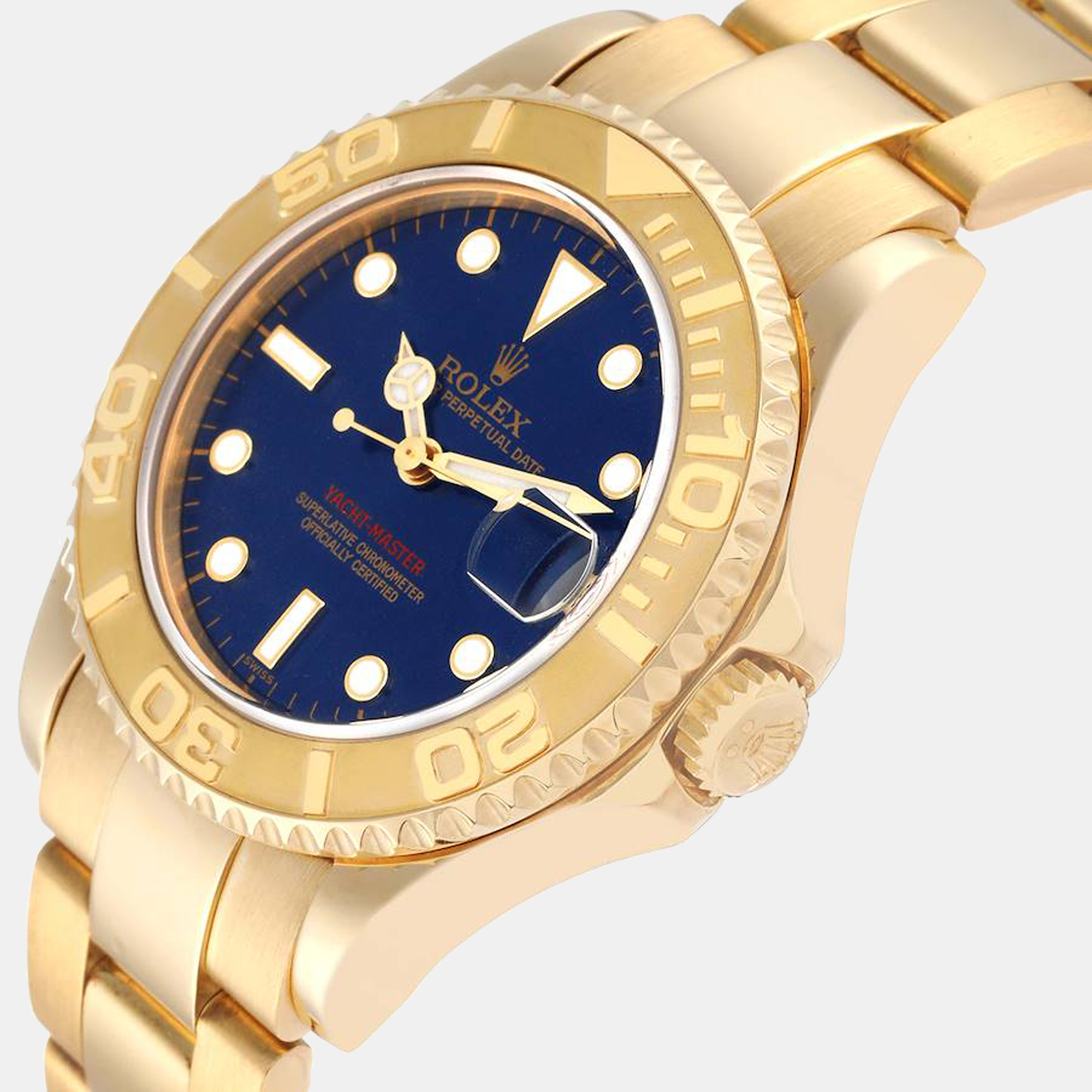 

Rolex Yachtmaster Midsize Yellow Gold Blue Dial Unisex Watch 68628