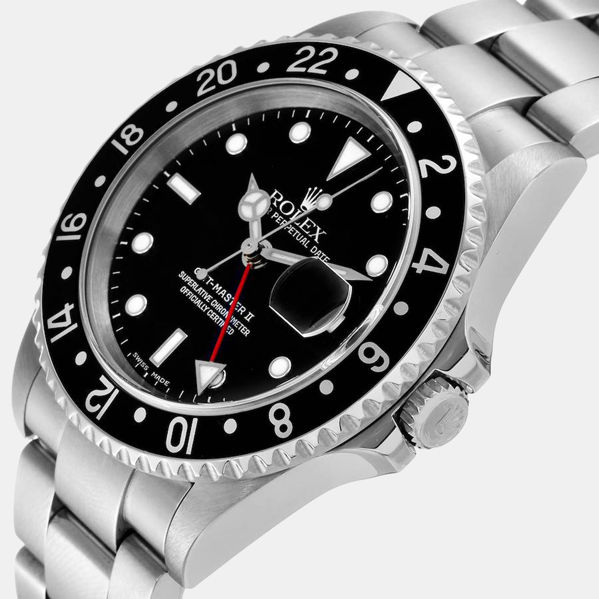 

Rolex GMT Master II Black Bezel Dial Steel Men's Watch 16710