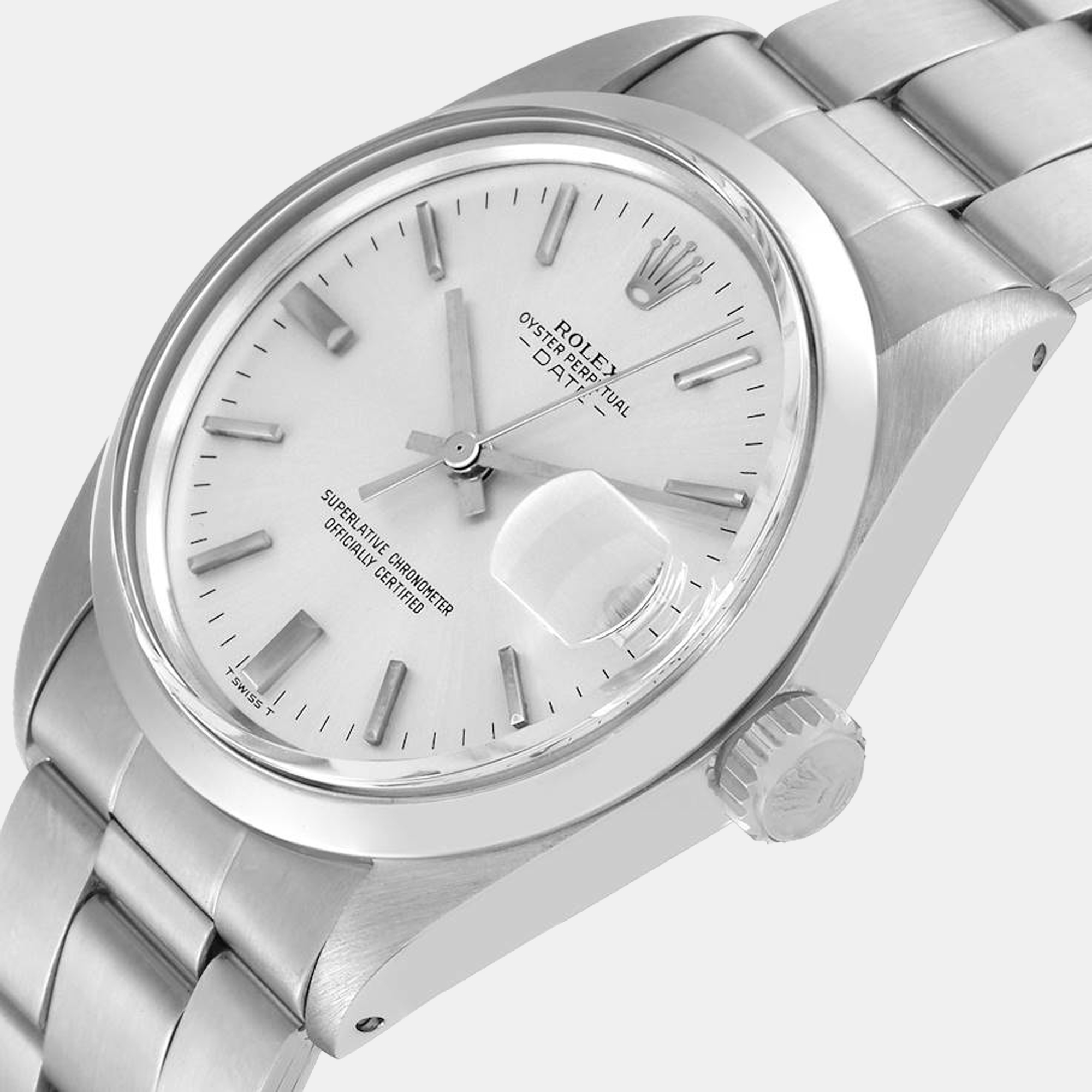 

Rolex Date Stainless Steel Silver Dial Vintage Men's Watch 1500