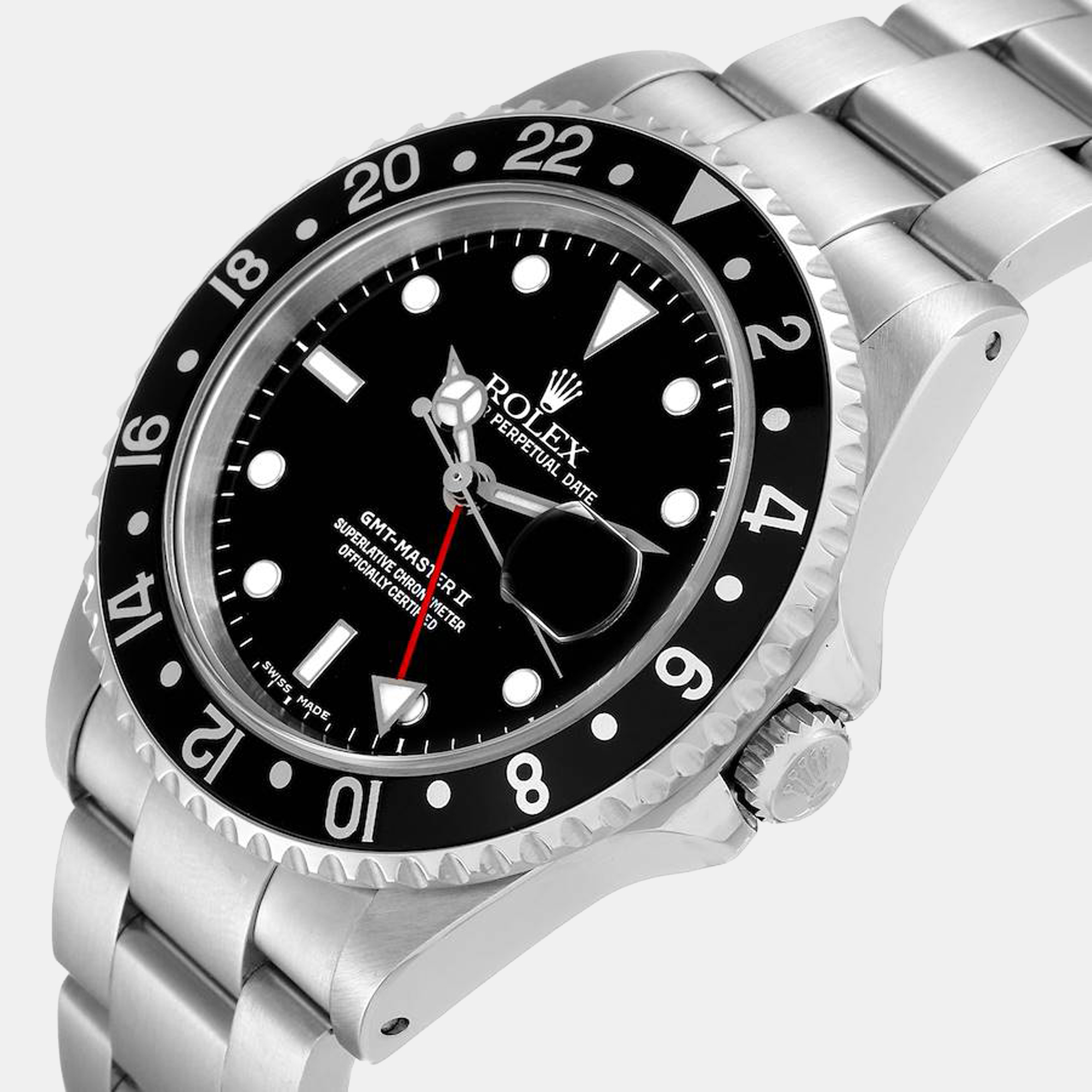 

Rolex GMT Master II Black Bezel Dial Steel Men's Watch 16710