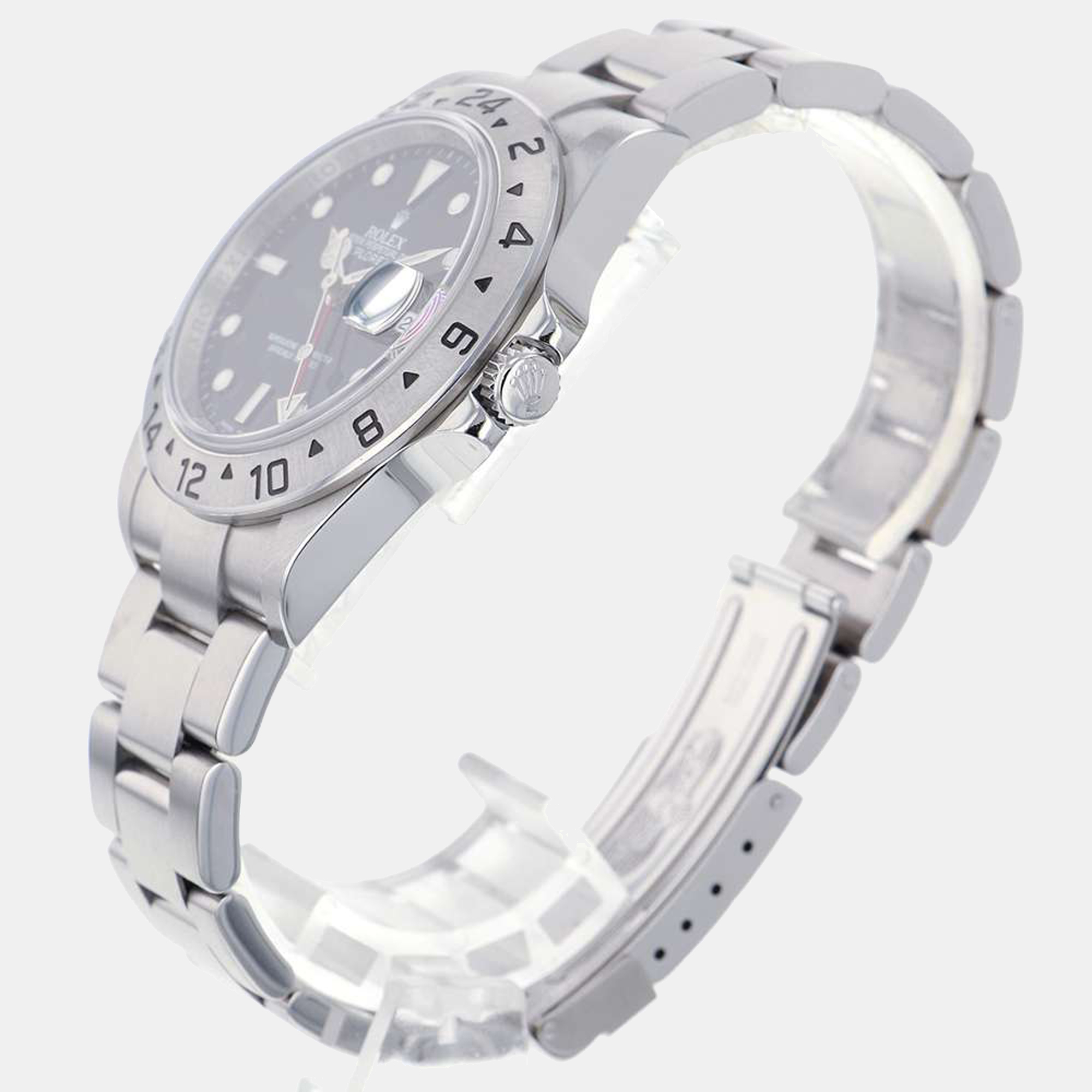 

Rolex Black Stainless Steel Explorer II 16570 Men's Wristwatch 40 mm