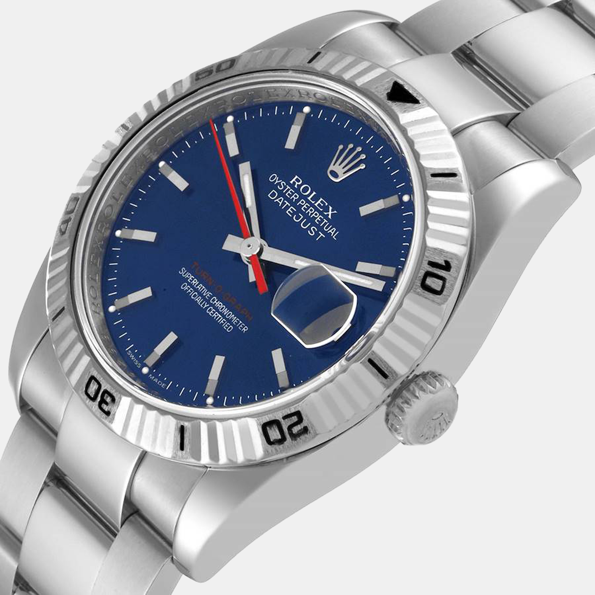 

Rolex Datejust Turnograph Blue Dial Steel Men's Watch 116264