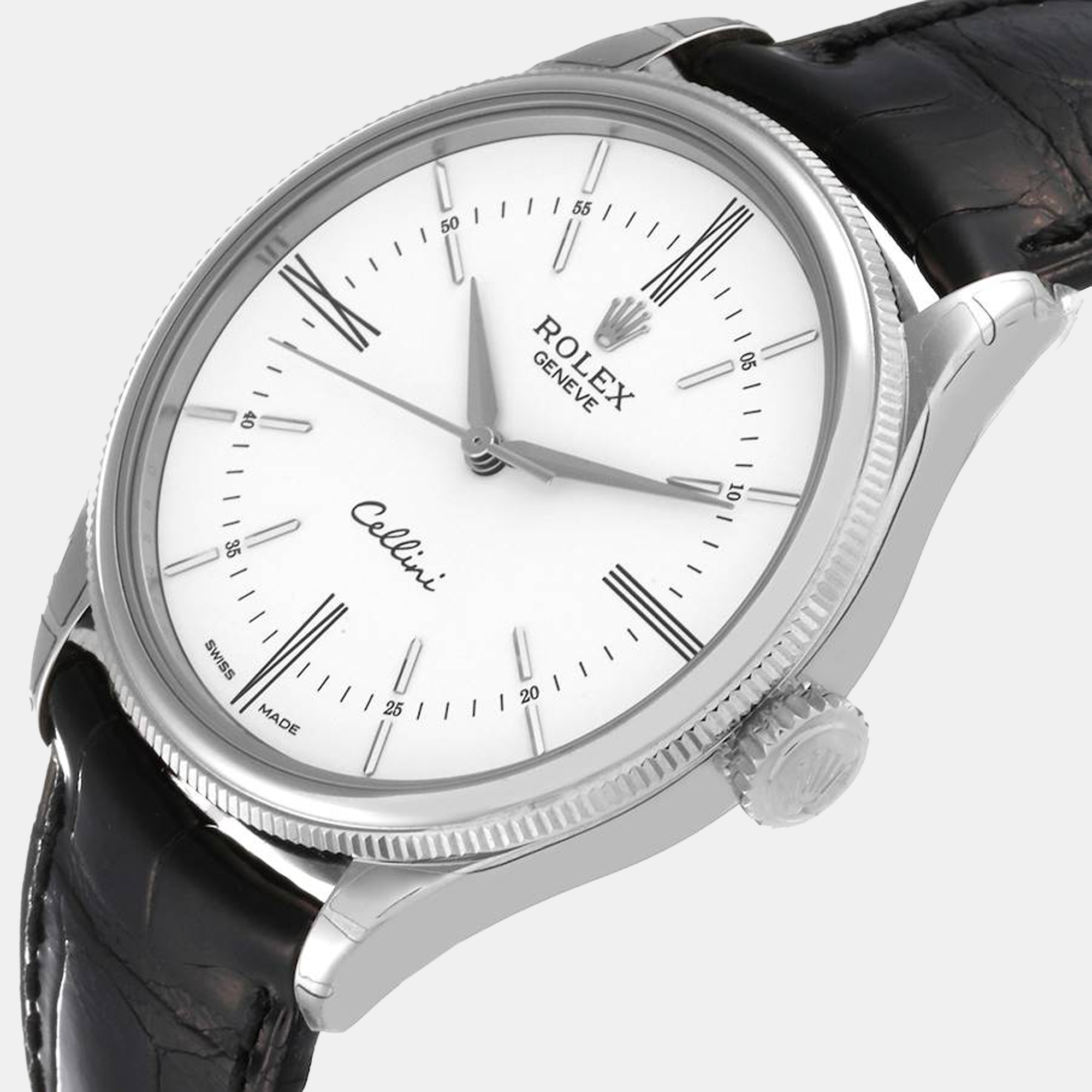 

Rolex Cellini Time White Gold Dial Automatic Men's Watch 50509