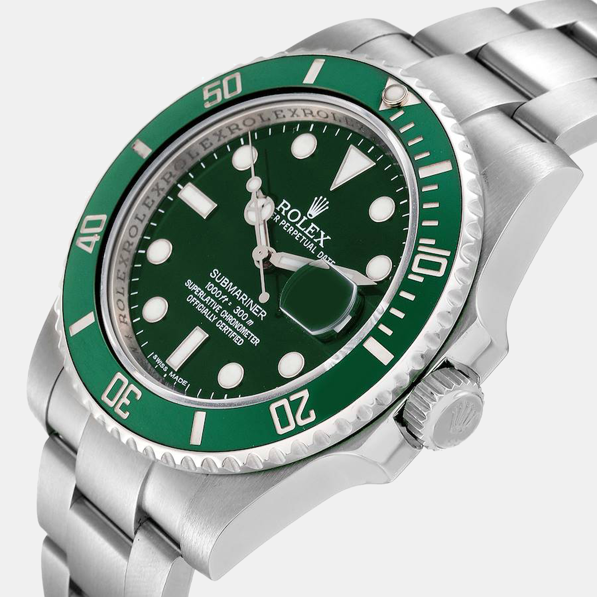 

Rolex Submariner Hulk Green Dial Bezel Steel Men's Watch 116610LV