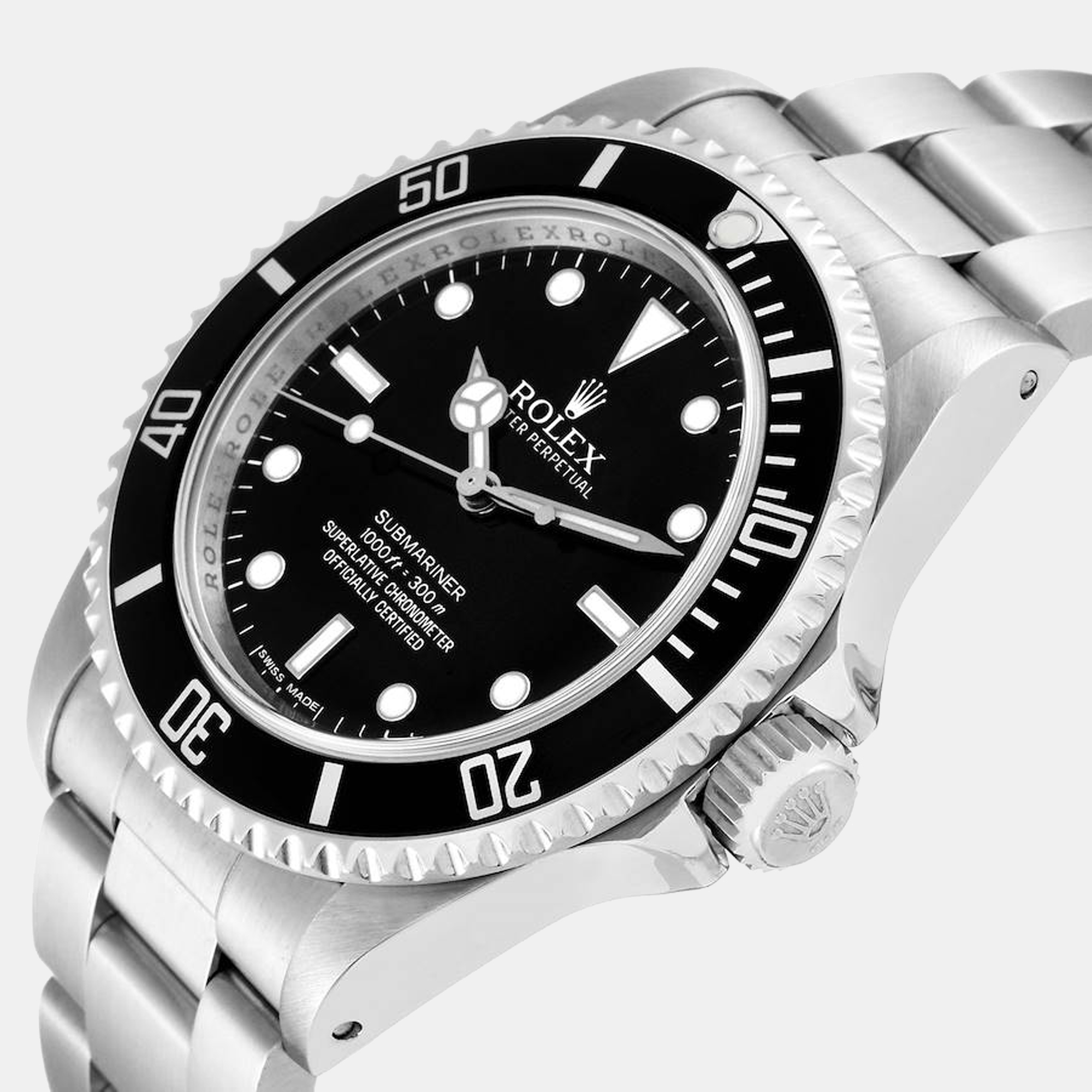 

Rolex Submariner No Date  4 Liner Steel Men's Watch 14060, Black