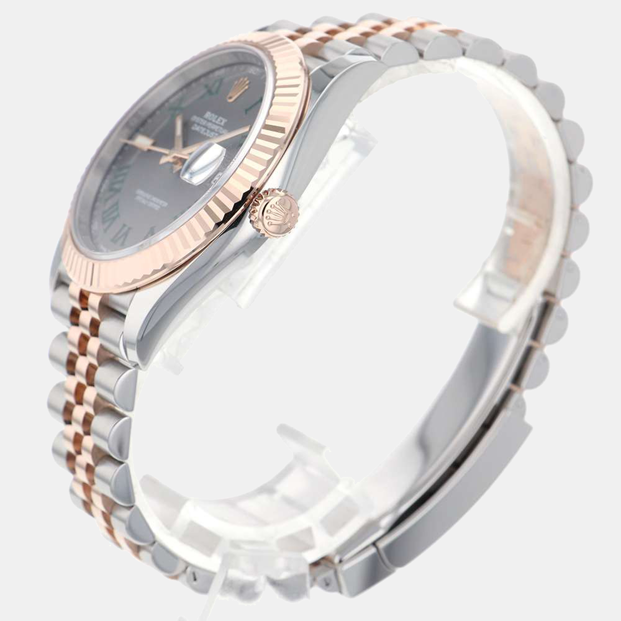 

Rolex Grey 18K Rose Gold And Stainless Steel Datejust 126331 Men's Wristwatch 41 mm