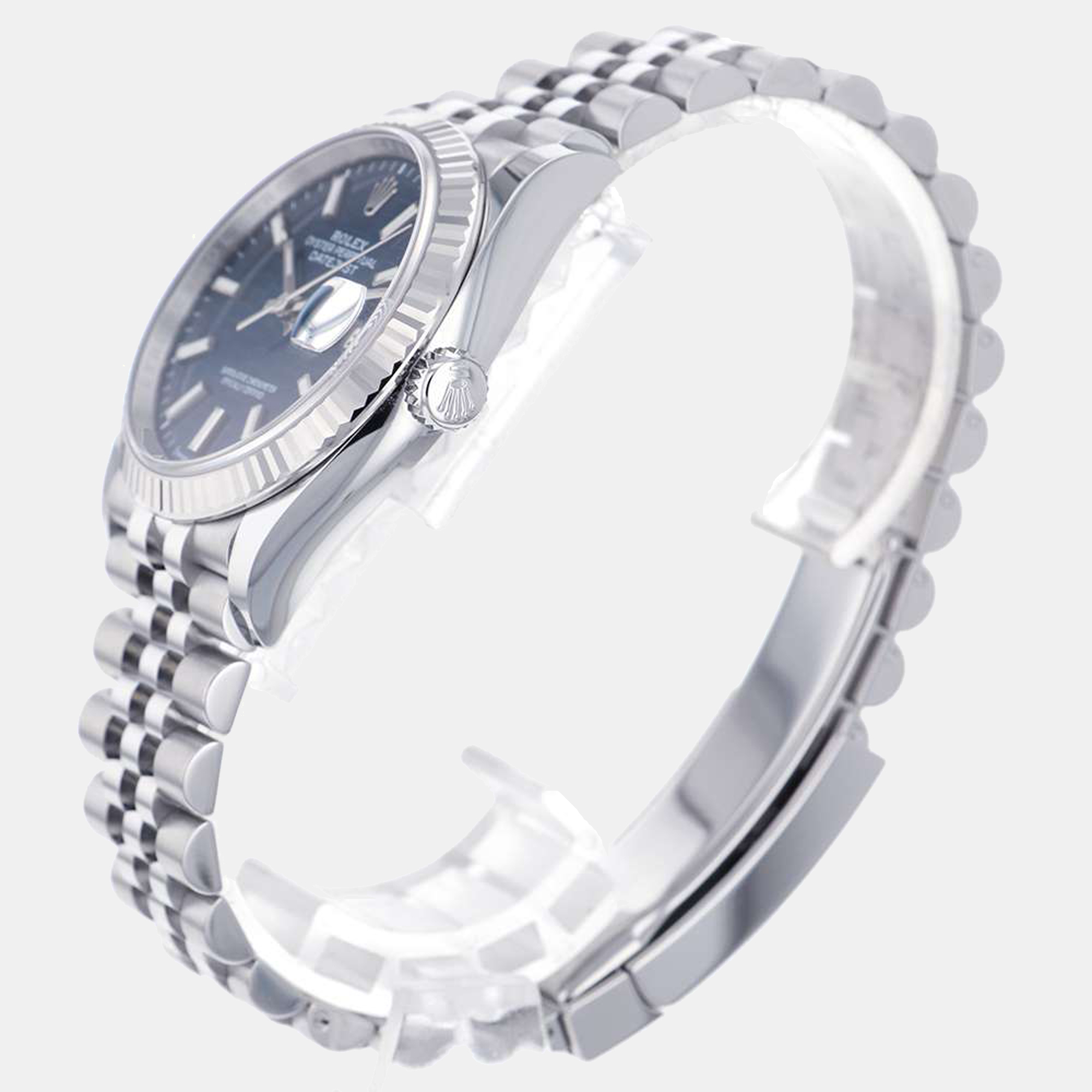 

Rolex Blue 18K White Gold And Stainless Steel Datejust 126234 Men's Wristwatch 36 mm