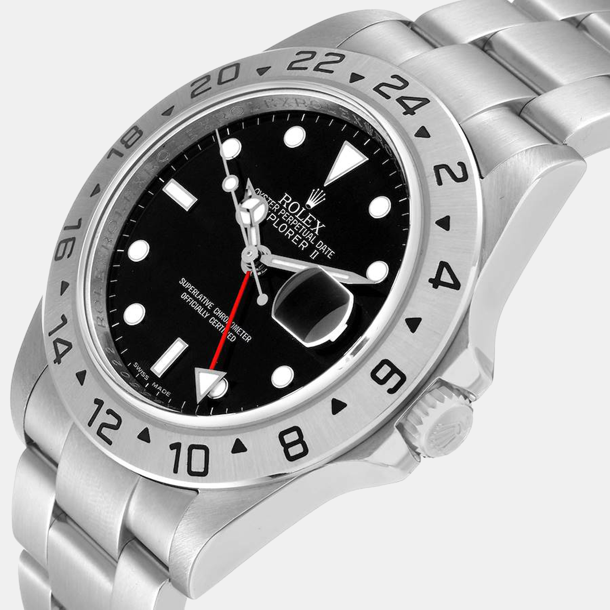 

Rolex Explorer II Black Dial Parachrom Hairspring Mens Watch 16570