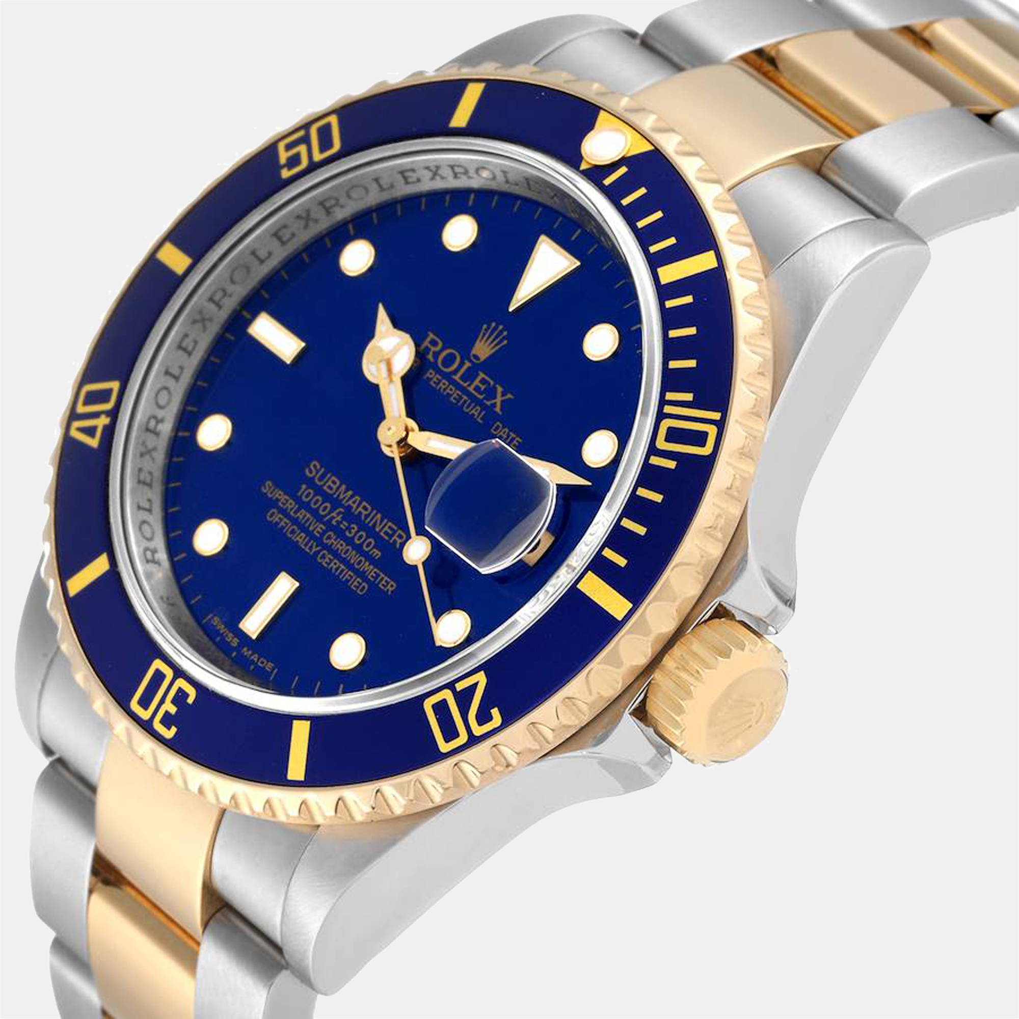 

Rolex Submariner Blue Dial Steel Yellow Gold Mens Watch 16613