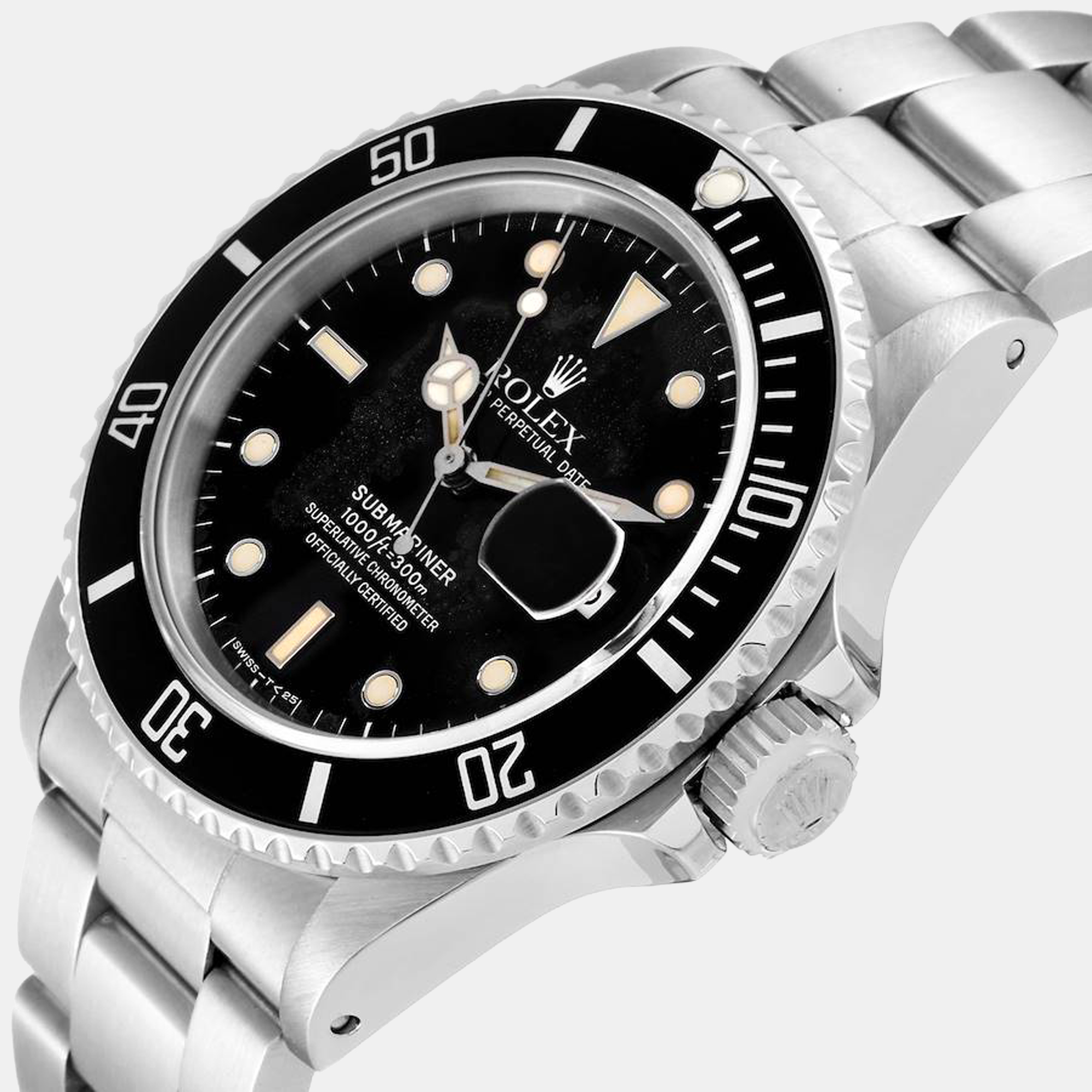 

Rolex Submariner Black Dial Steel Vintage Mens Watch 168000