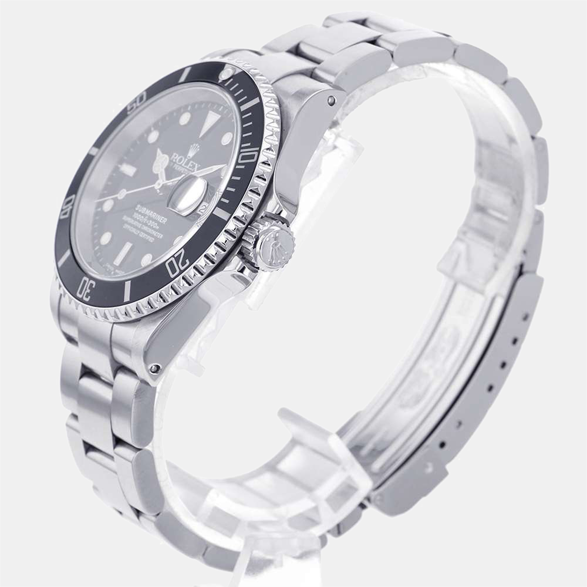 

Rolex Black Stainless Steel Submariner 16610 Men's Wristwatch 40 mm