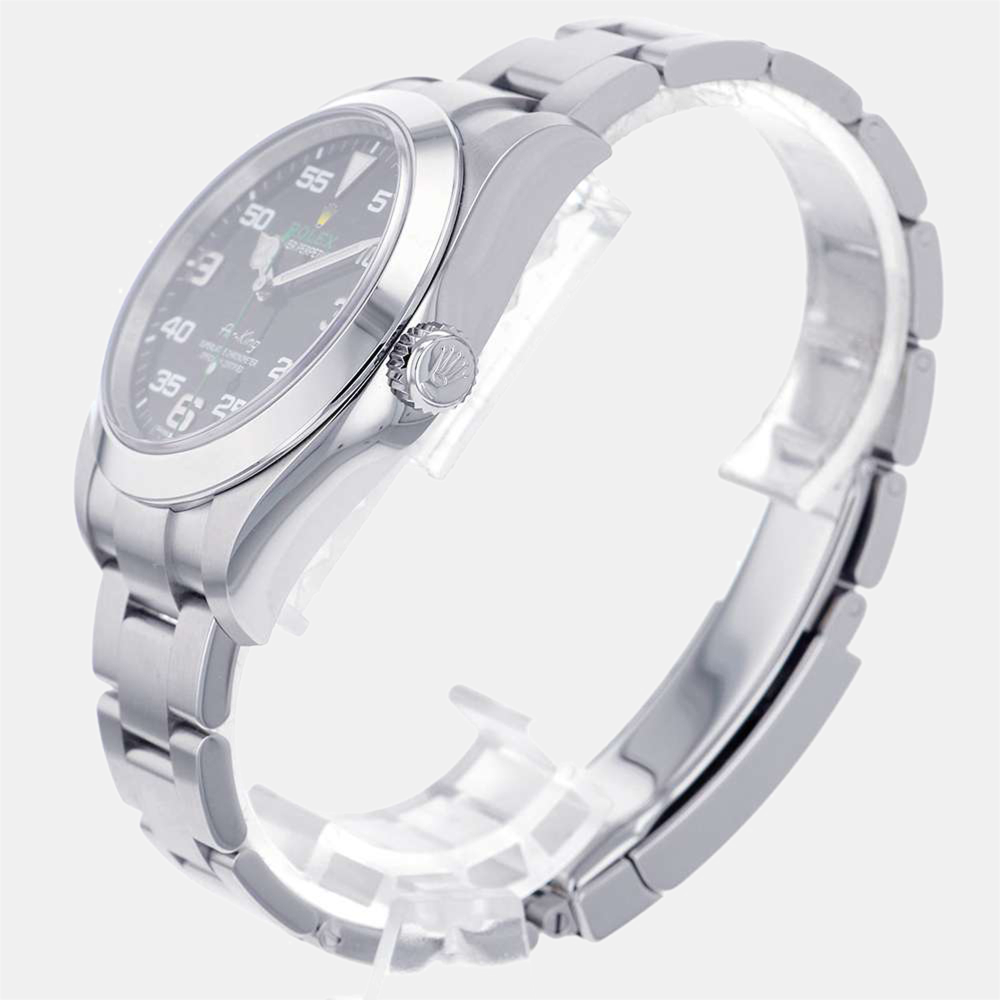 

Rolex Black Stainless Steel Air-King 116900 Men's Wristwatch 40 mm