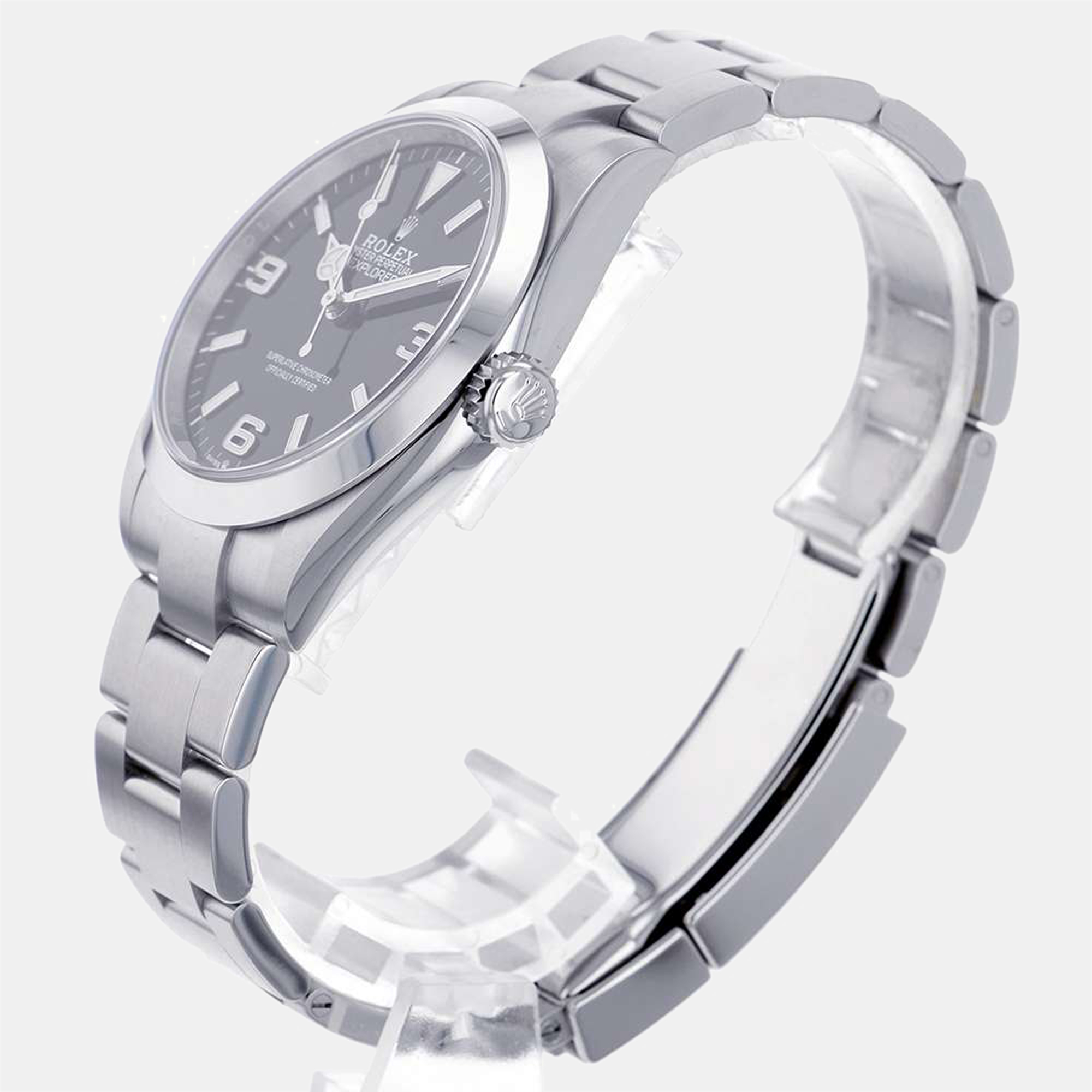 

Rolex Black Stainless Steel Explorer 224270 Men's Wristwatch 40 mm