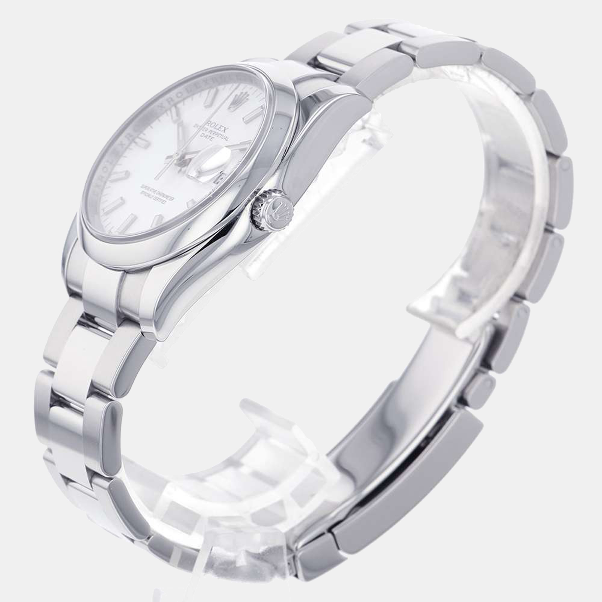 

Rolex Silver Stainless Steel Oyster Perpetual 115200 Men's Wristwatch 34 mm