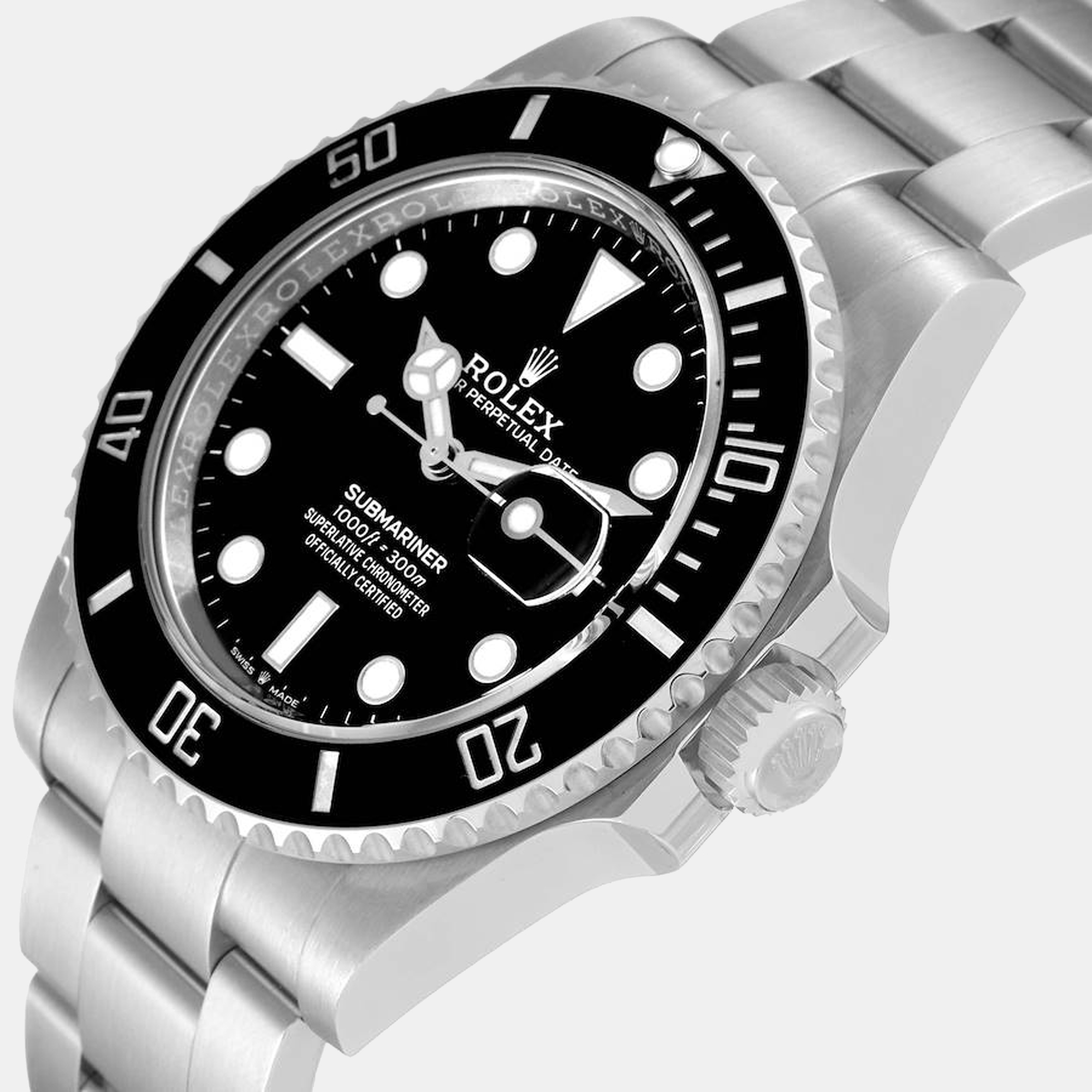 

Rolex Submariner Black Dial Ceramic Bezel Steel Mens Watch 126610