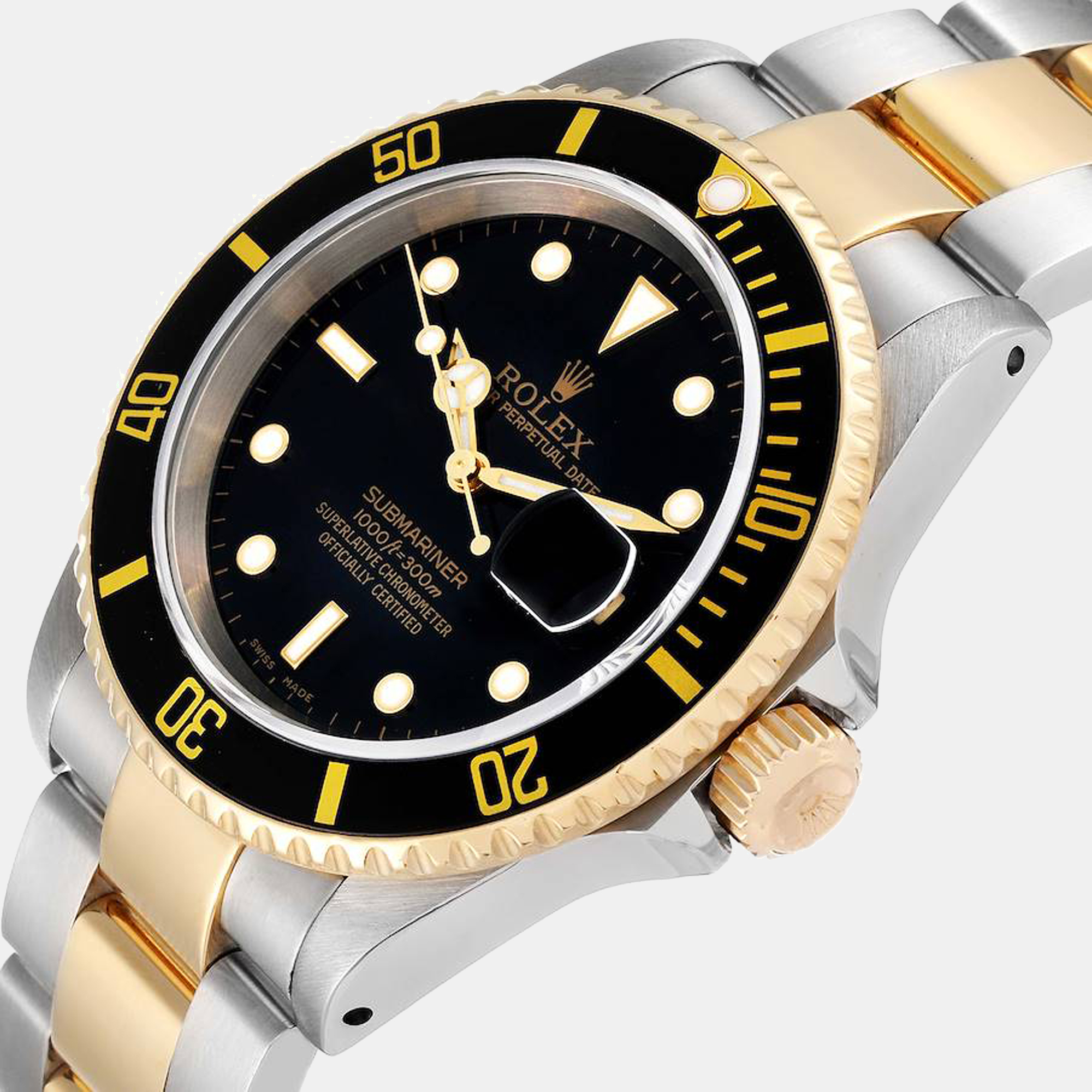 

Rolex Submariner Steel Yellow Gold Black Dial Mens Watch 16613